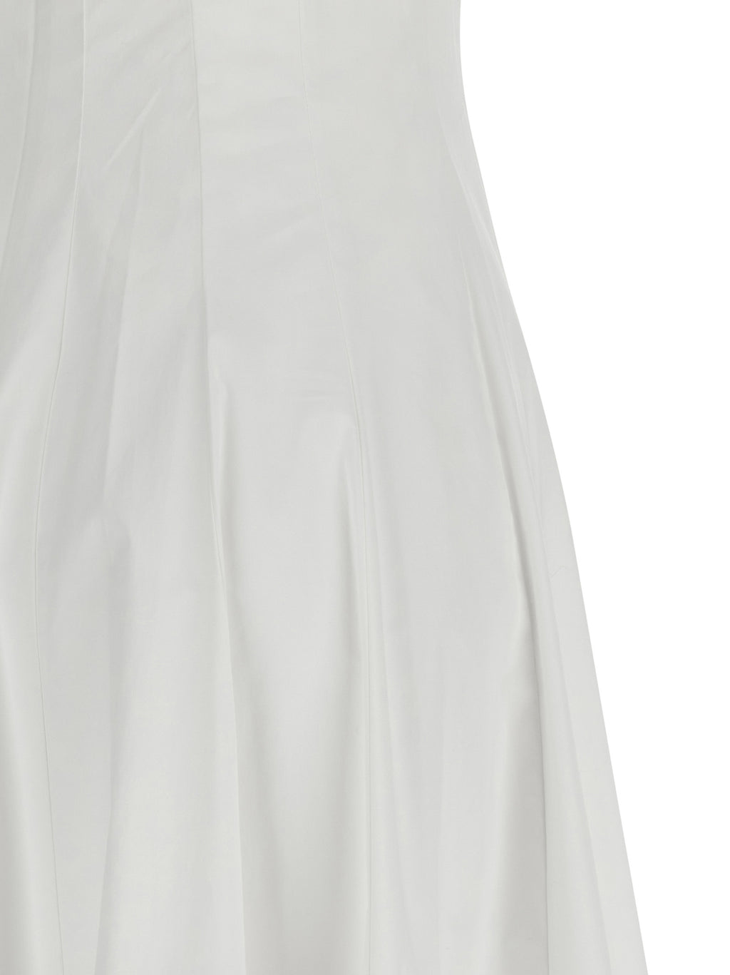 Staud White Cotton Midi Dress