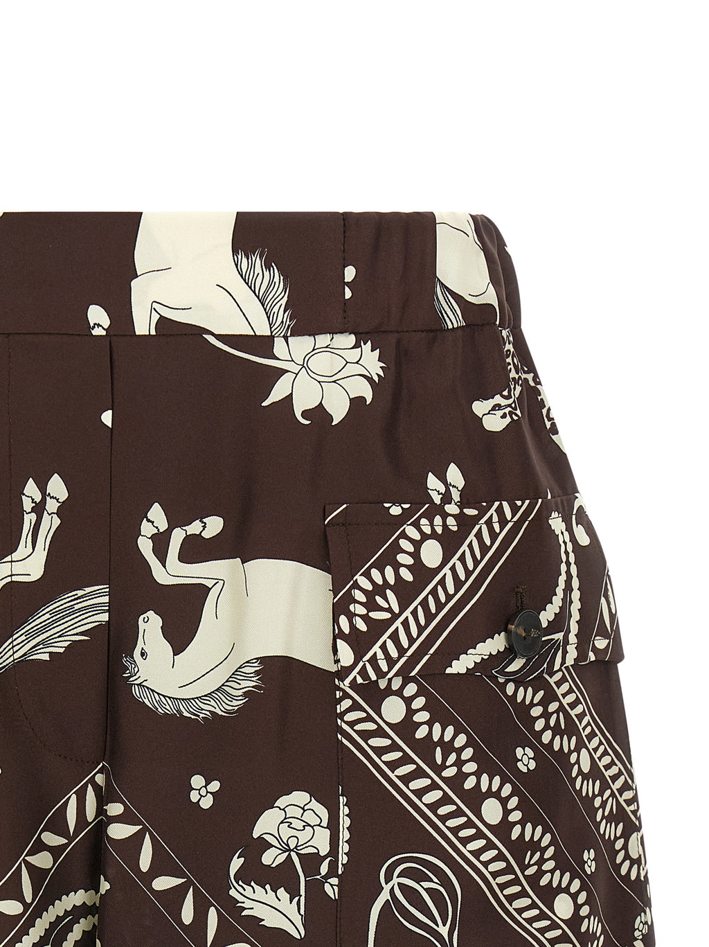 Alberto Biani Brown Silk Bermuda Shorts
