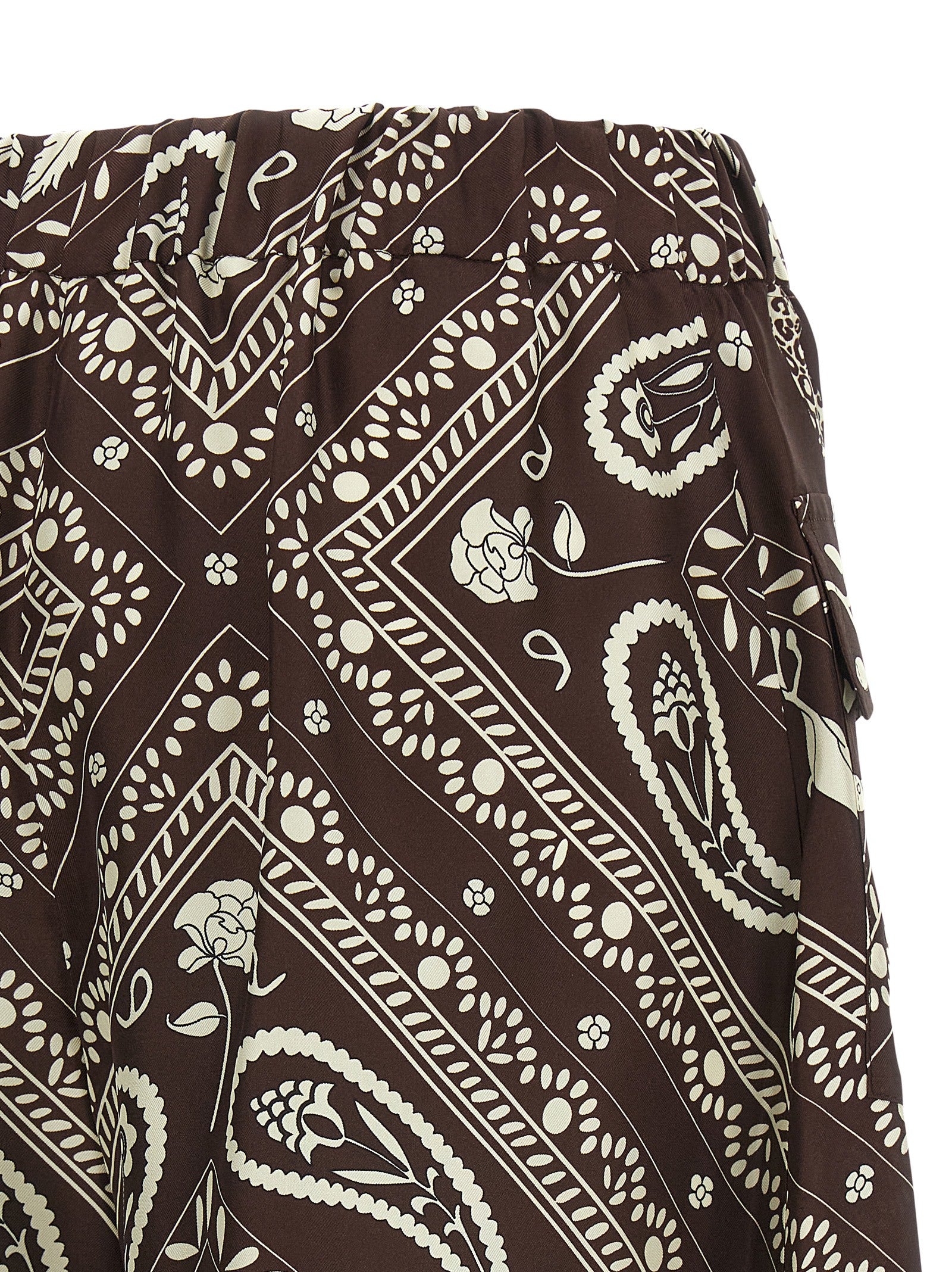 Alberto Biani Brown Silk Bermuda Shorts