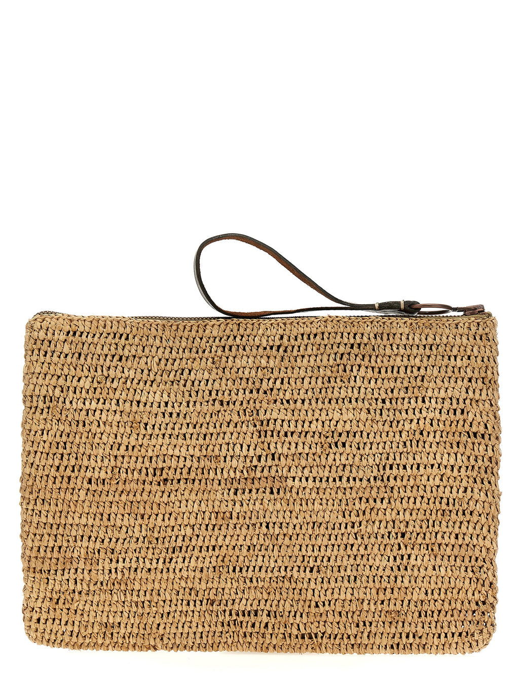 Ibeliv Beige Raffia Clutch Bag