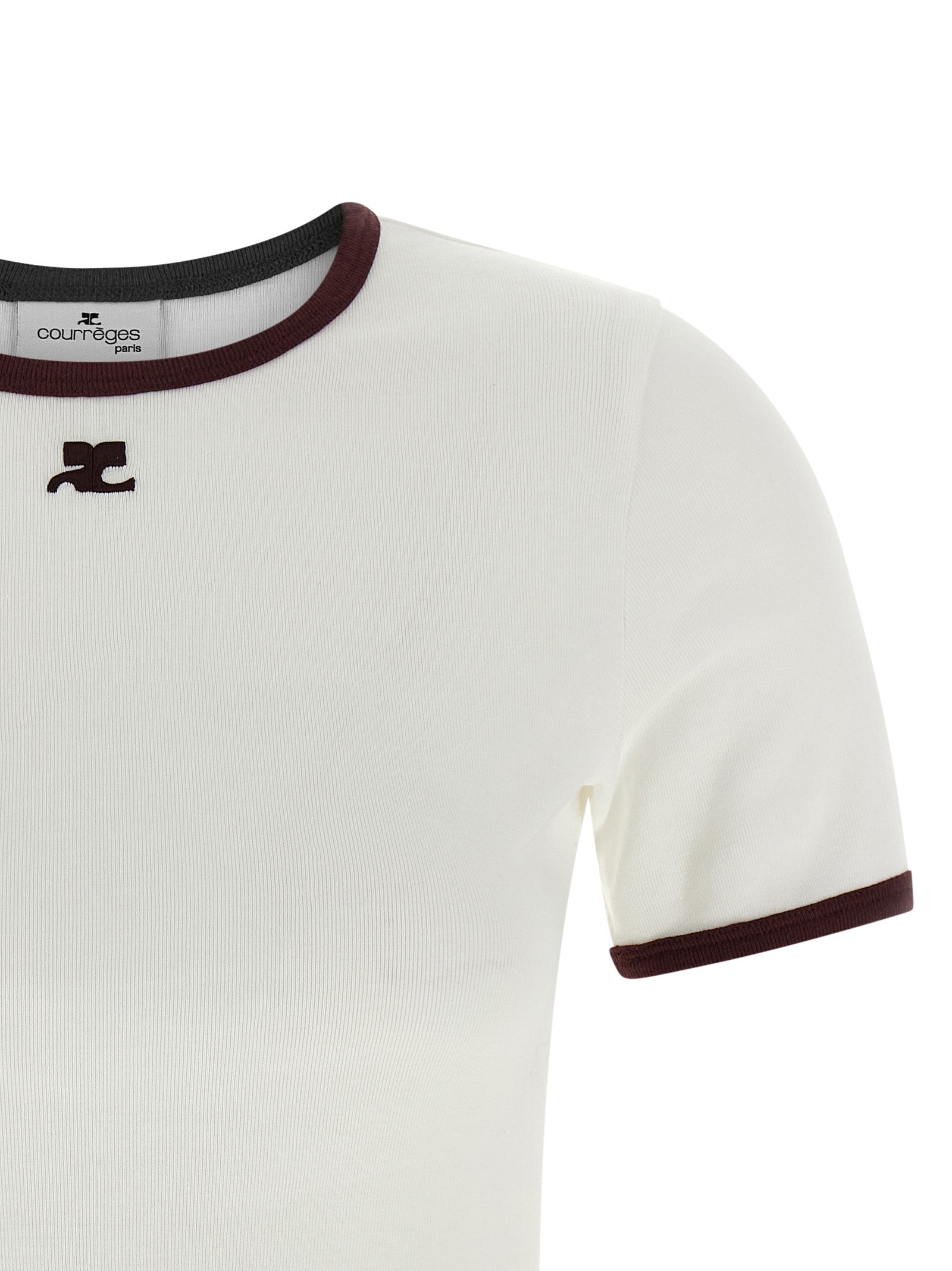 Courrèges White Cotton T-Shirt
