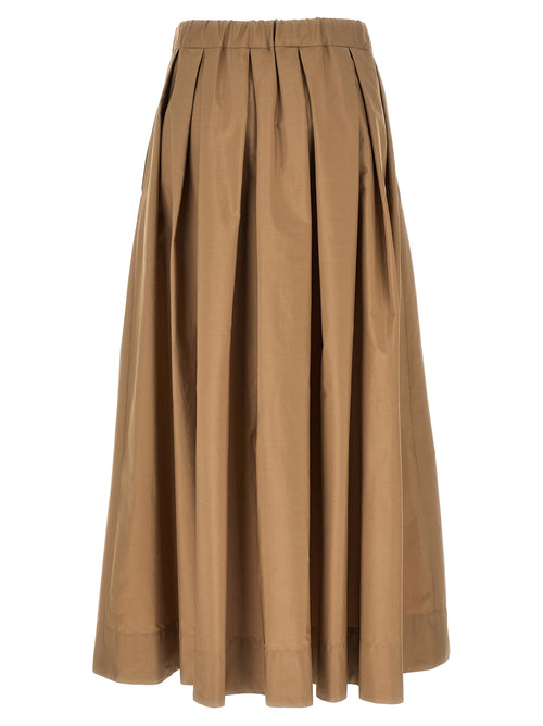 'S Max Mara Beige Cotton Mini Skirt