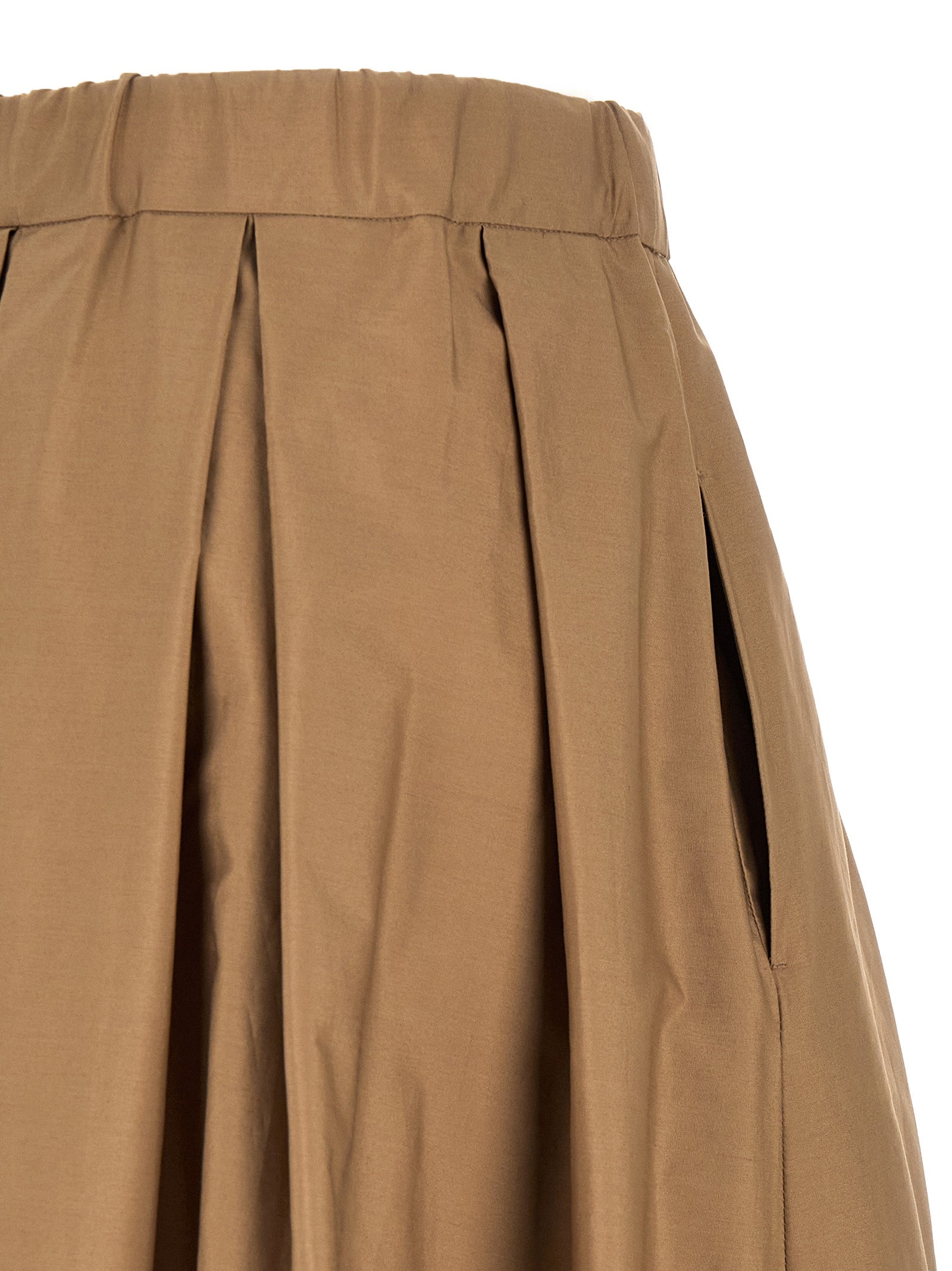'S Max Mara Beige Cotton Mini Skirt