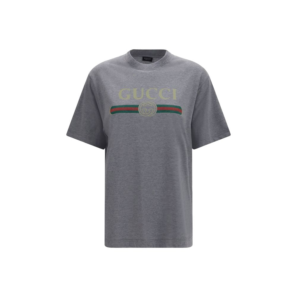T-shirt en coton gris Gucci
