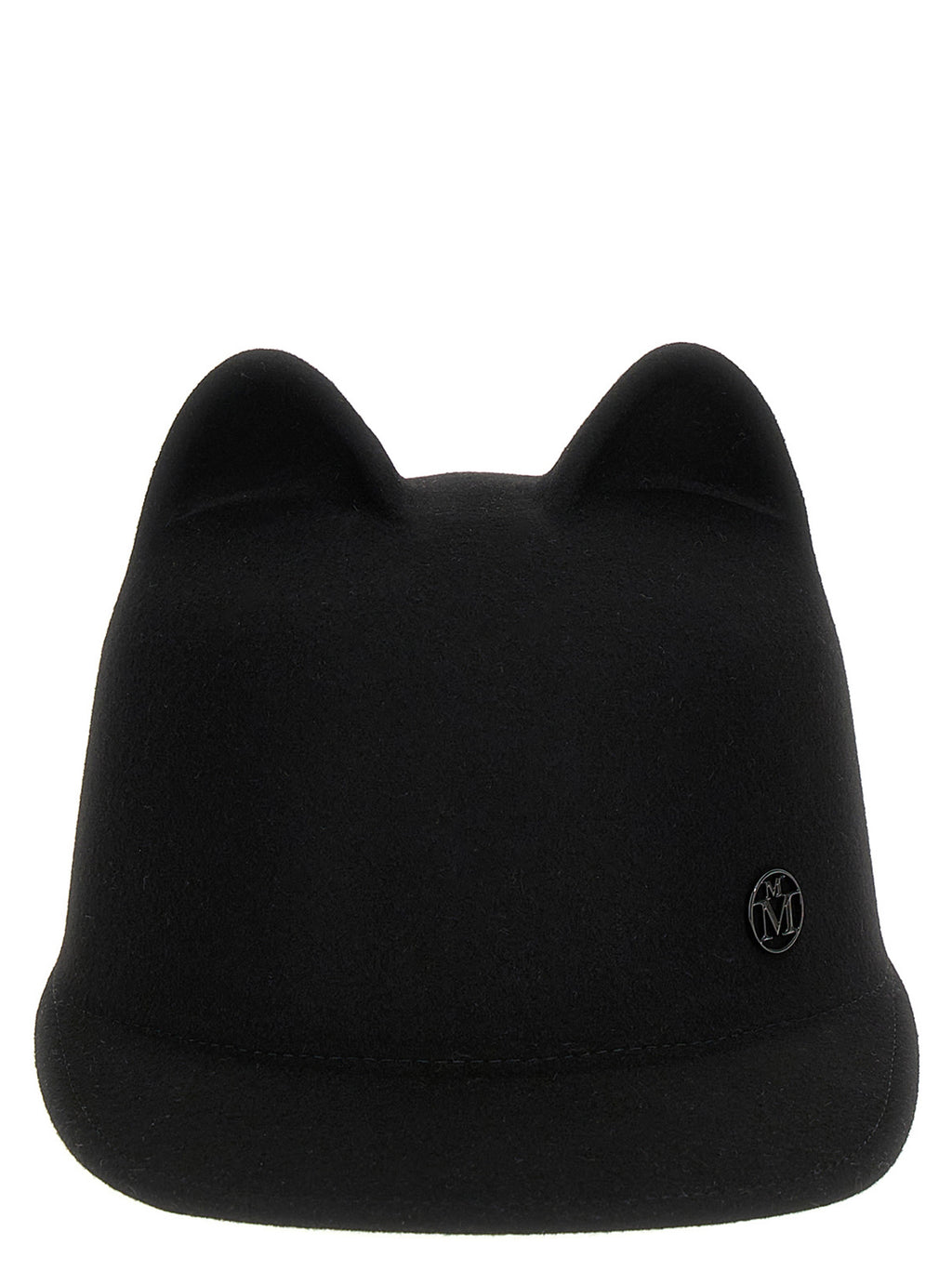 Maison Michel Black Rabbit Fur Cap (Baseball Hat)