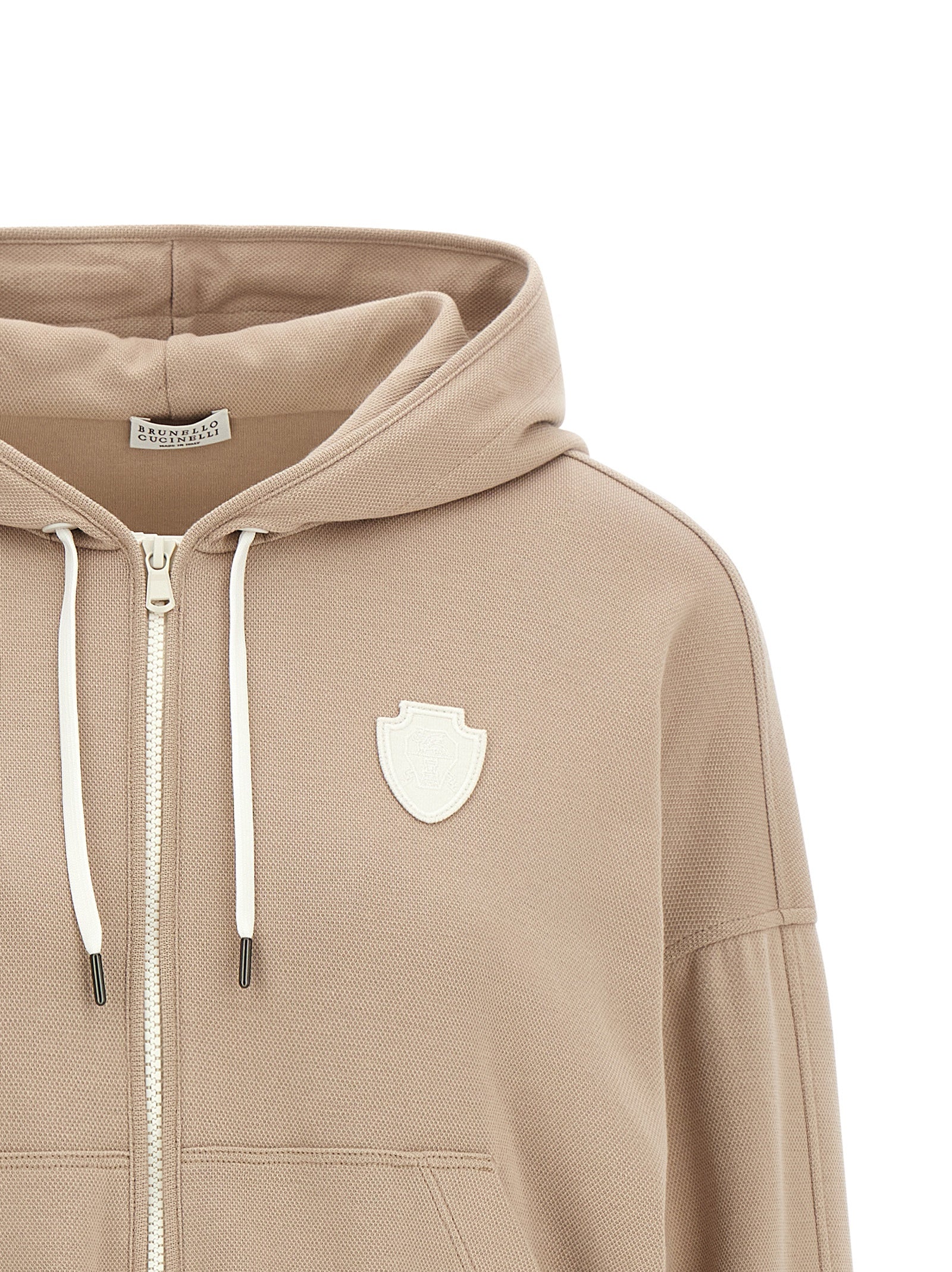 Brunello Cucinelli Beige Cotton Hoodie