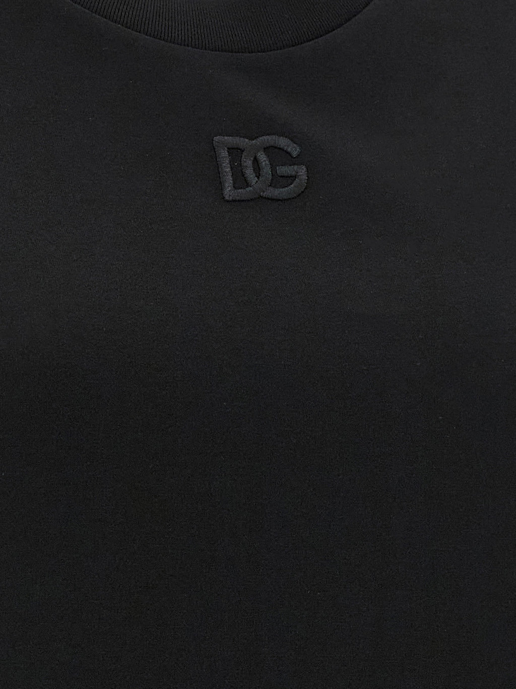 Dolce & Gabbana Black Cotton Sleeveles T-Shirt