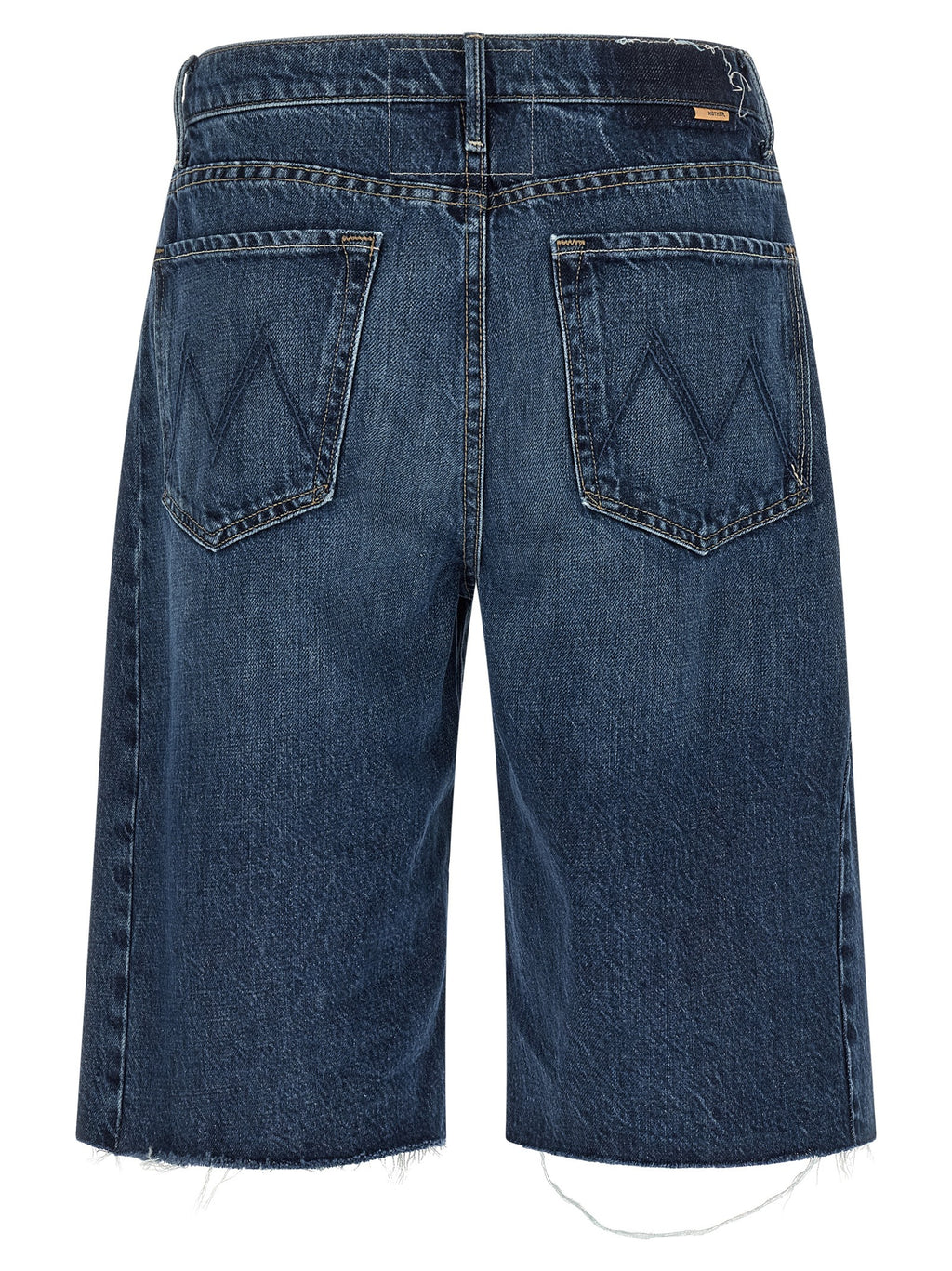 Mother Denim Blue Cotton Bermuda Shorts