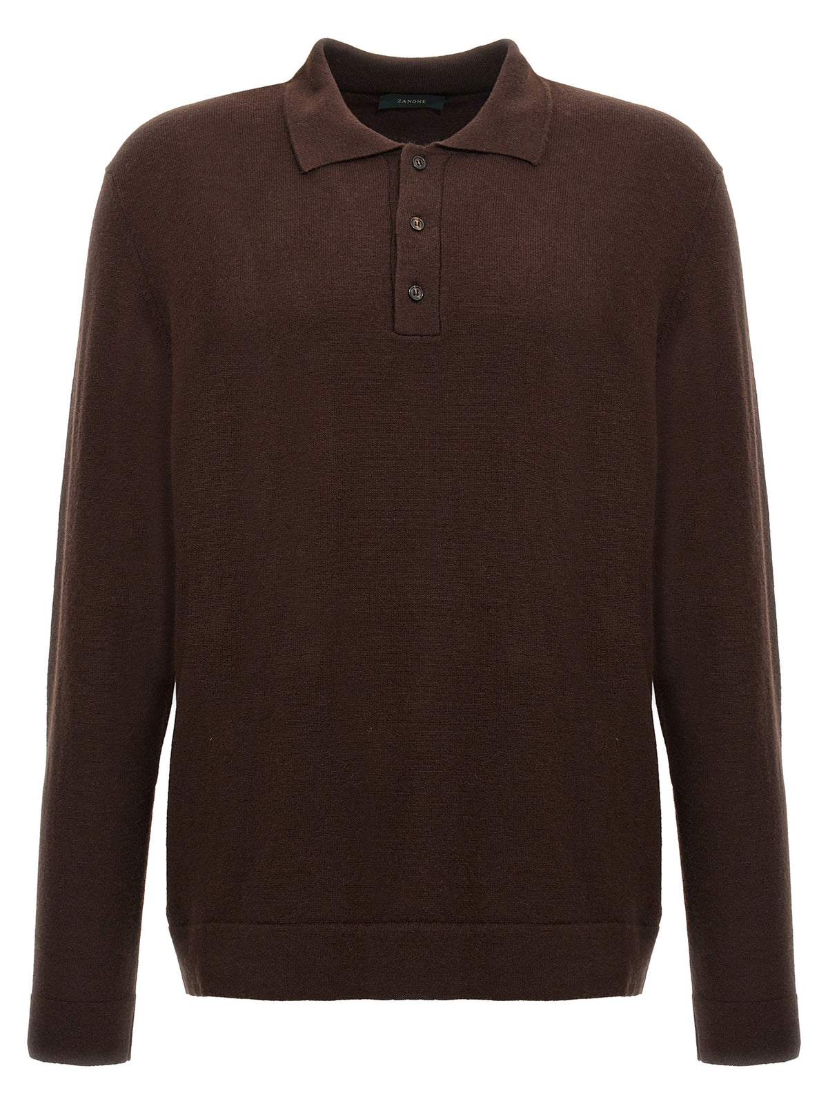 ZANONE Brown Virgin Wool Polo Shirt