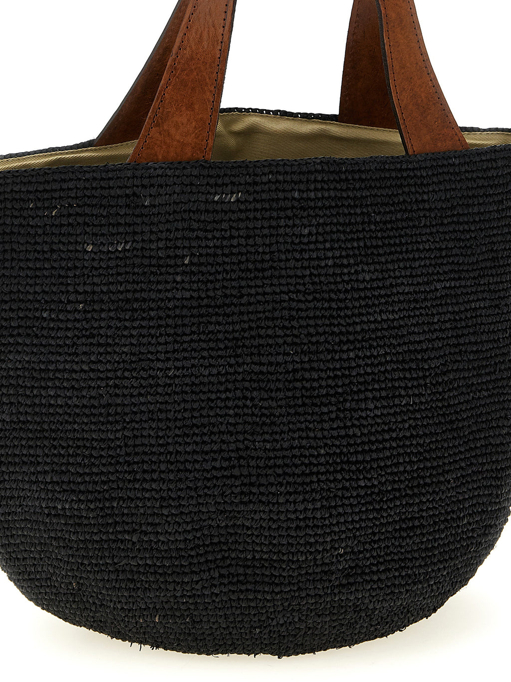 Ibeliv Black Raffia Handbag