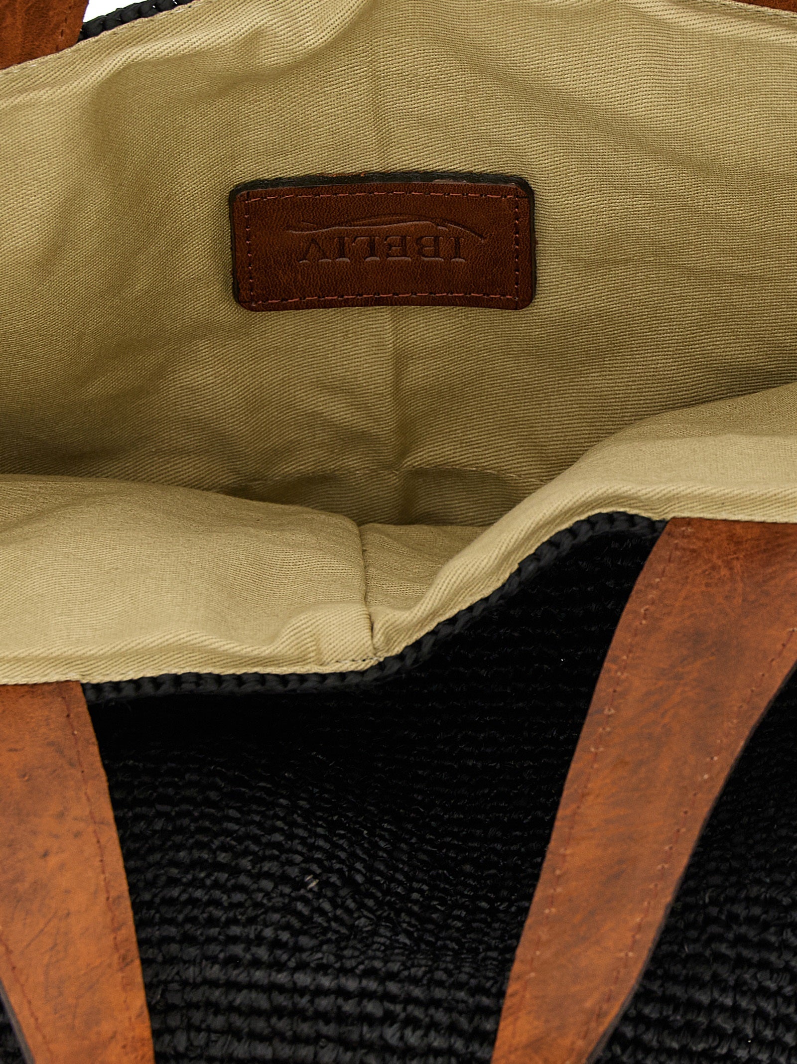 Ibeliv Black Raffia Handbag