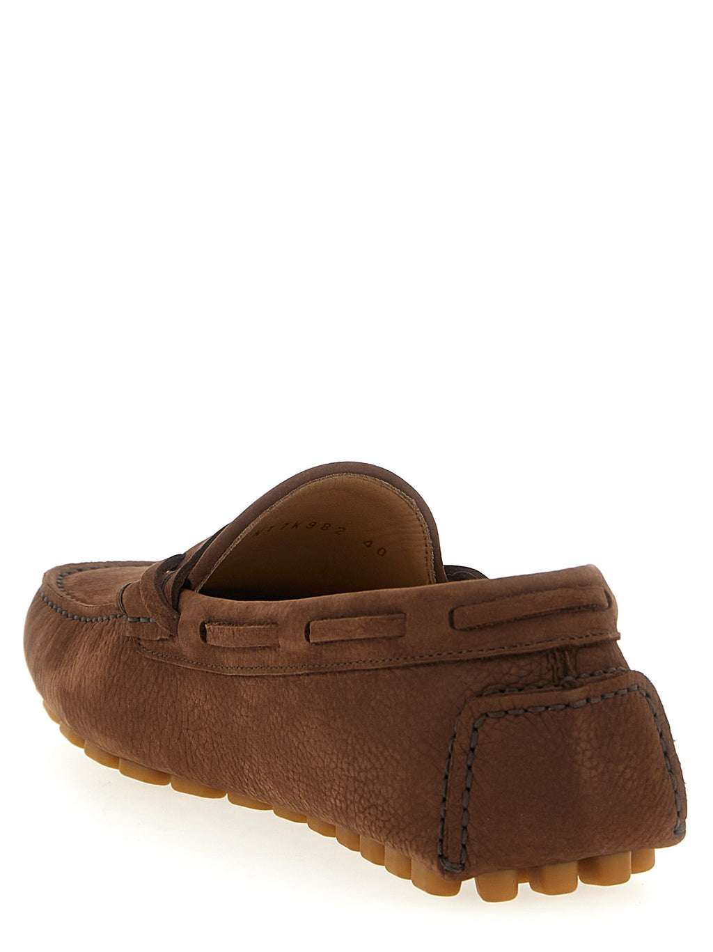 Valentino Garavani Brown Calfskin Slip-On Loafers