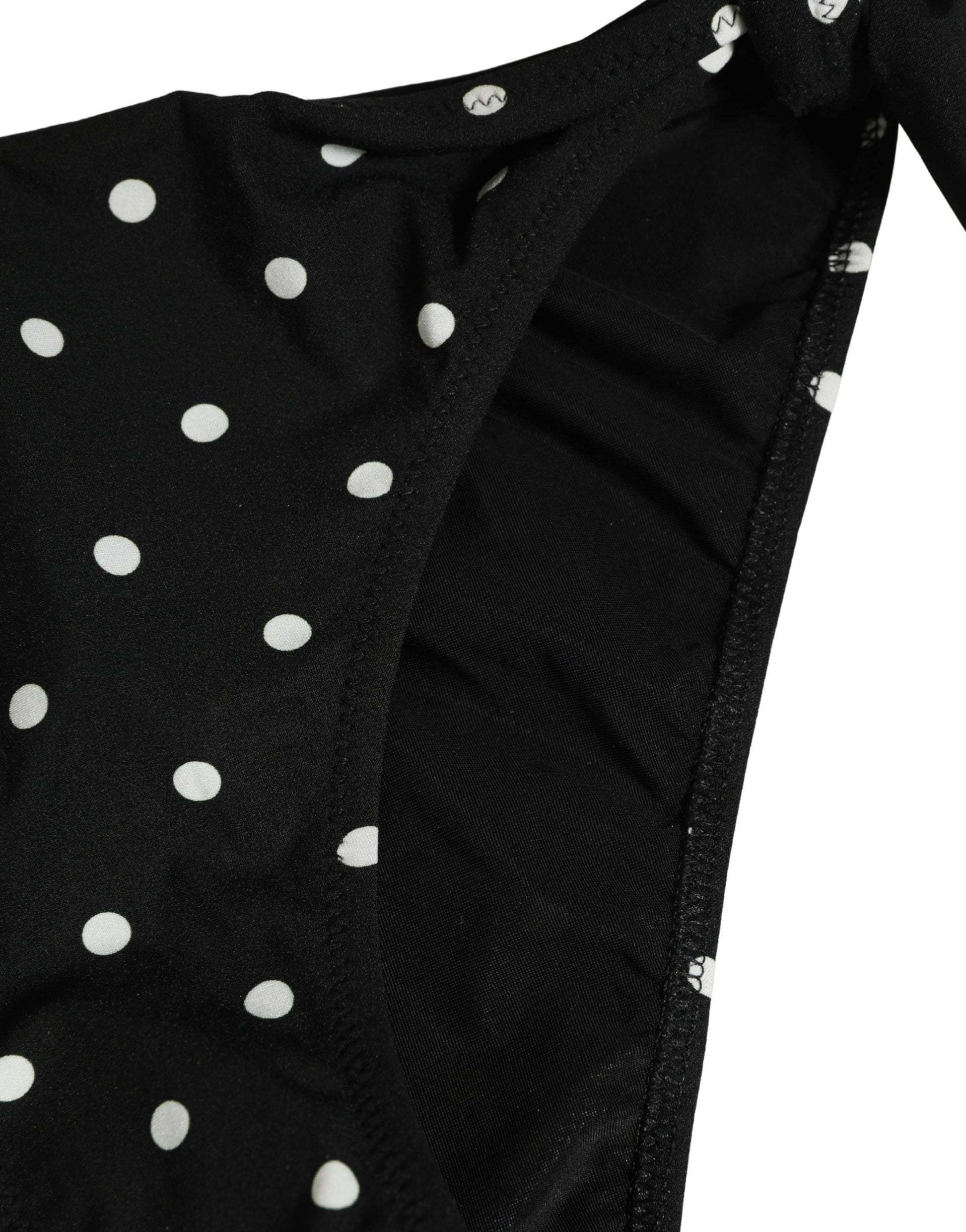 Dolce & Gabbana Black Polka Dot Swimwear Beachwear Bottom Bikini