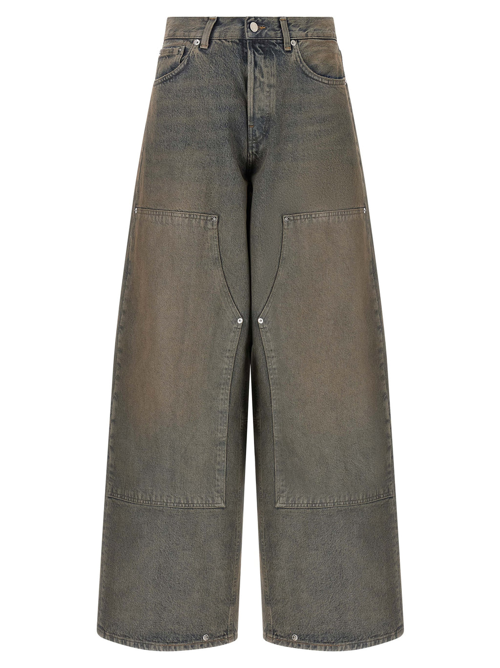 Haikure Blue Cotton Relaxed Fit Jeans