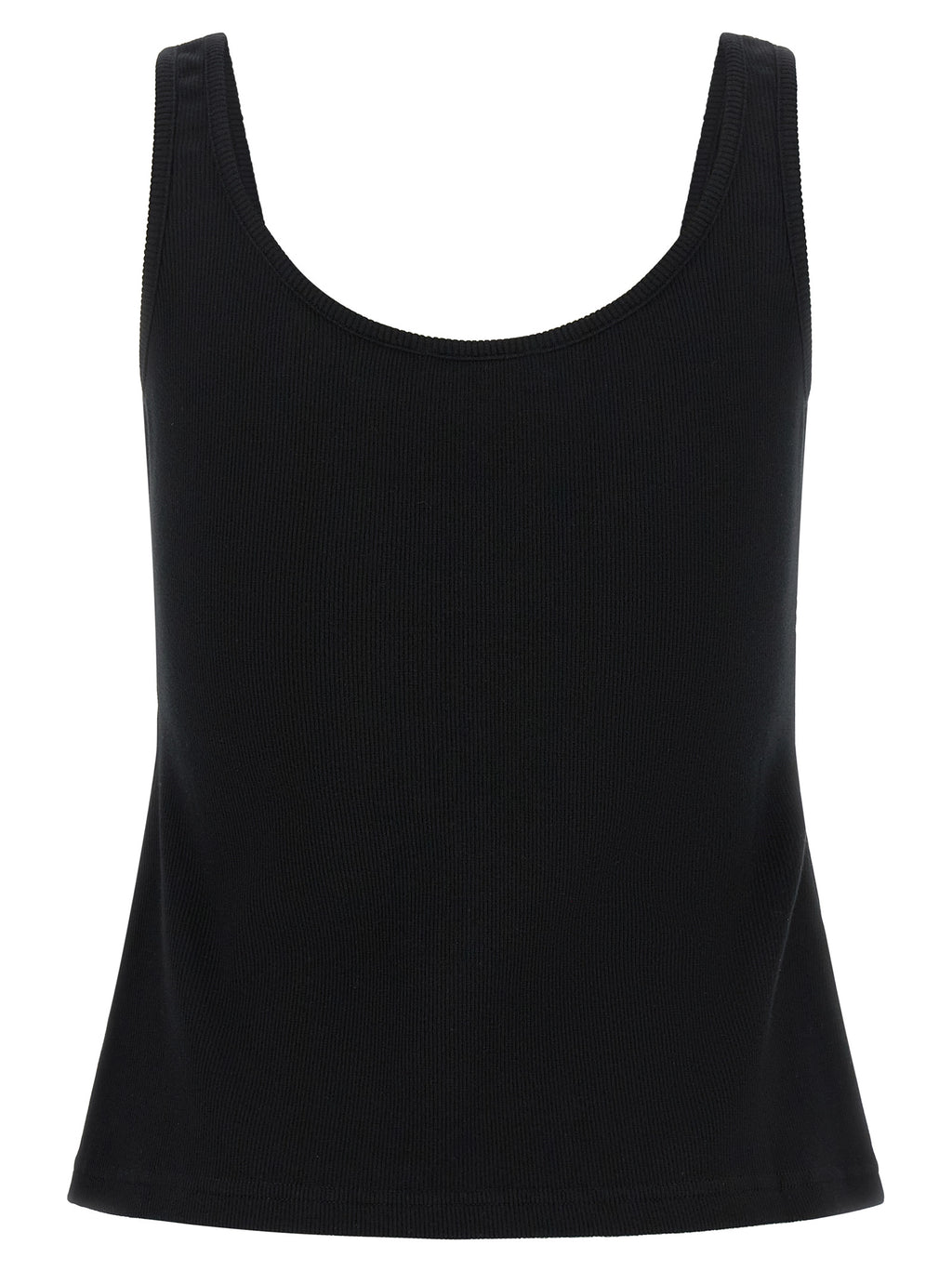 Off-White Black Cotton Tank Tops