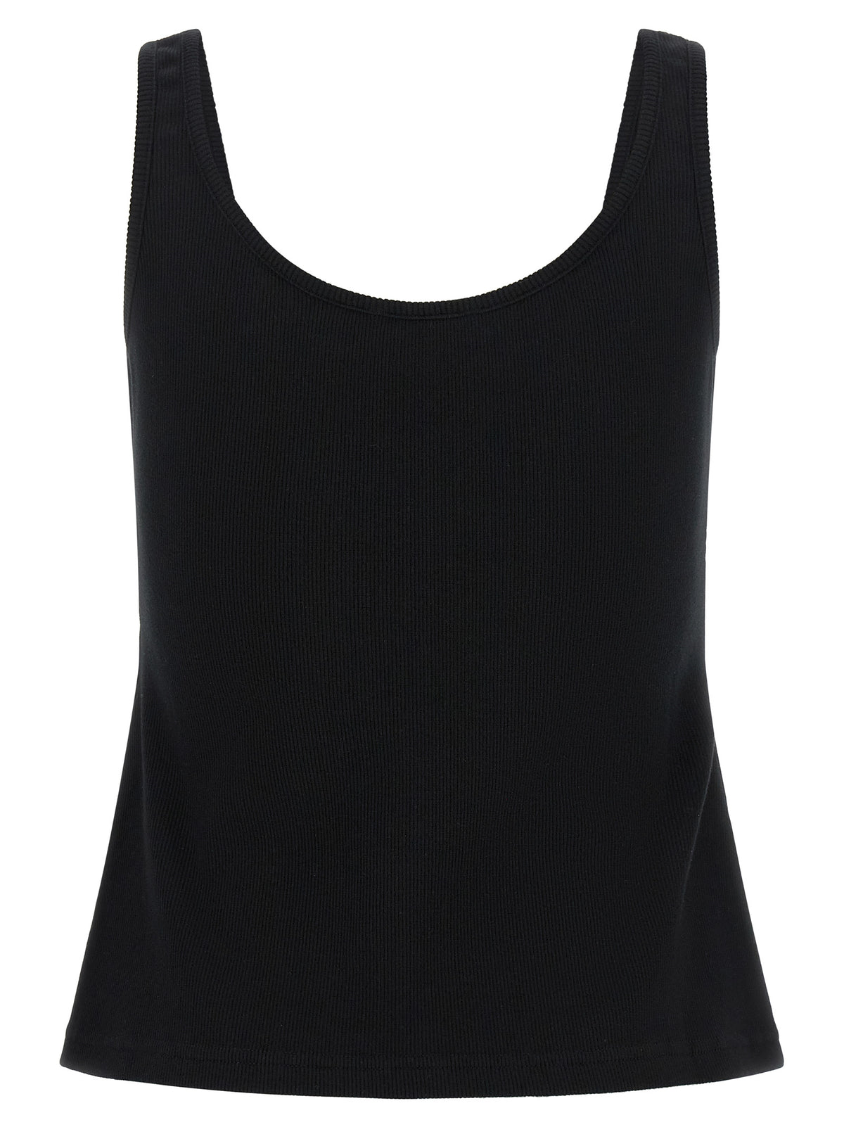 Off-White Black Cotton Tank Tops