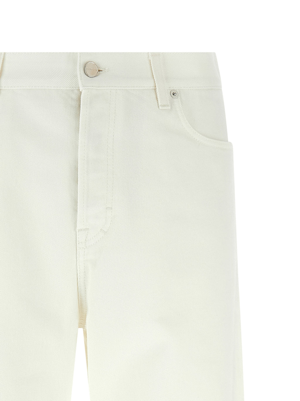 Gucci White Cotton Straight-Leg Jeans
