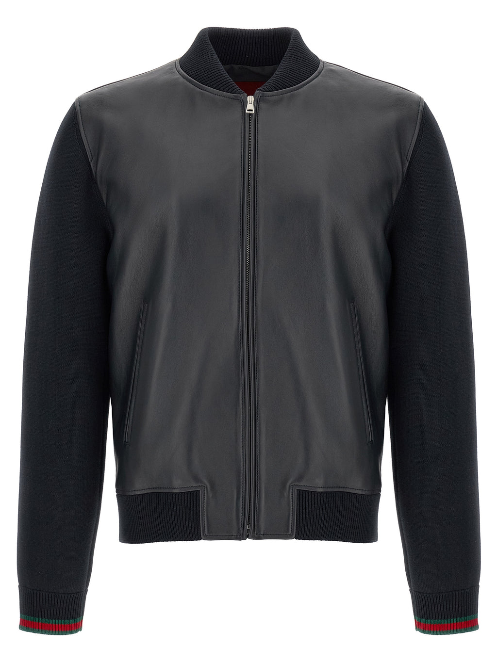 Gucci Blue Lamb Leather Leather Jacket