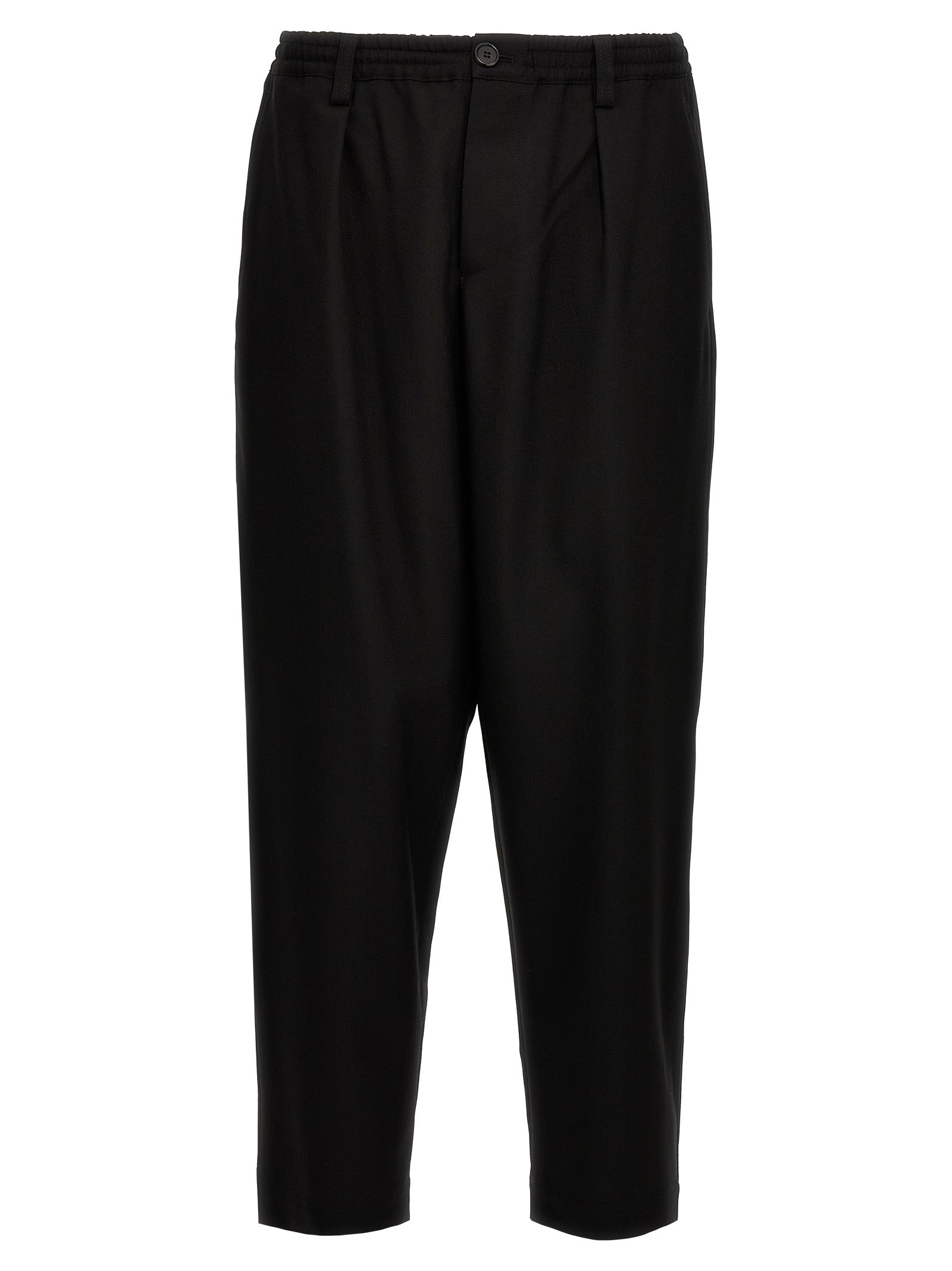 Marni Black Virgin Wool Cropped Pants