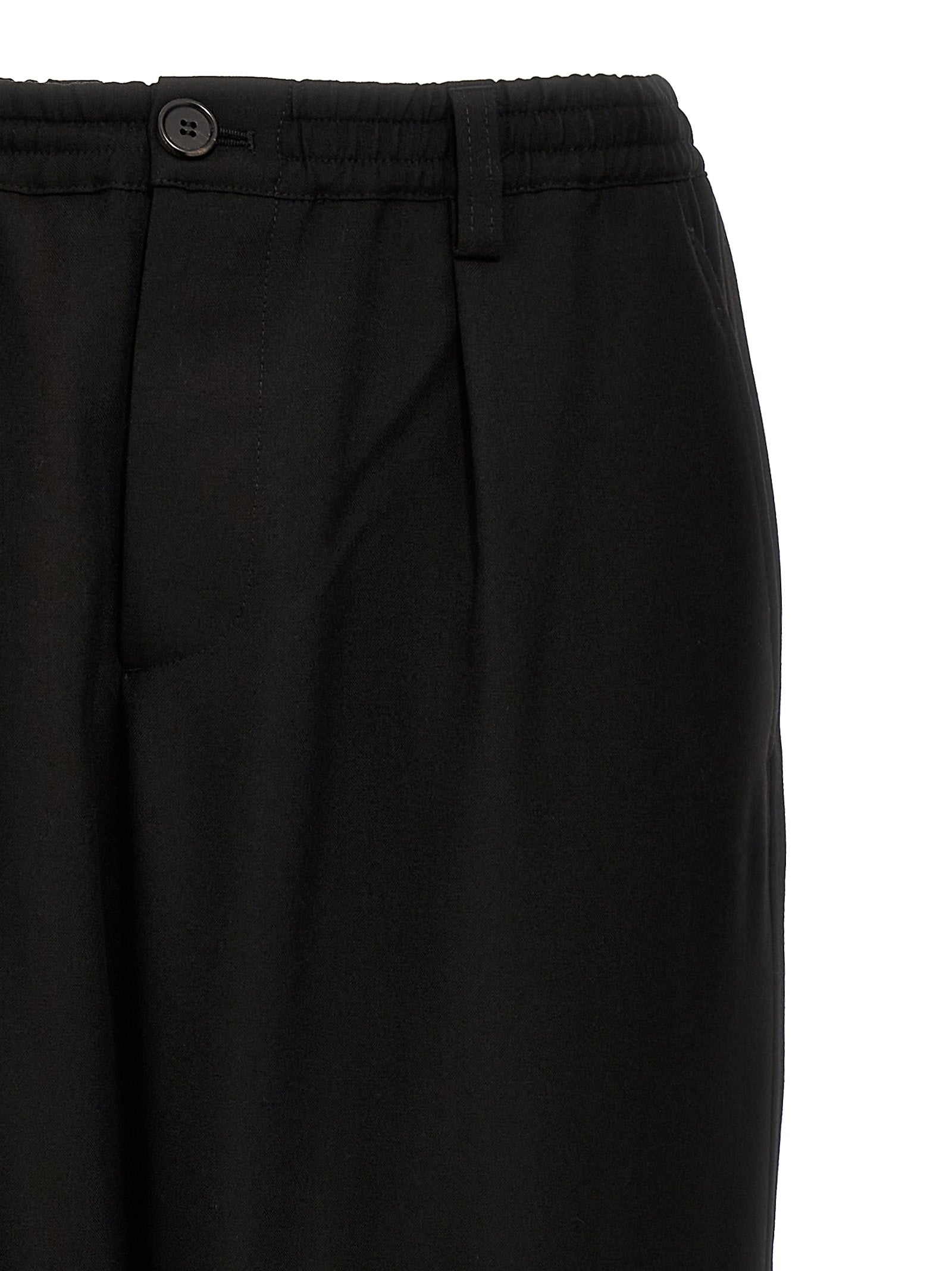Marni Black Virgin Wool Cropped Pants