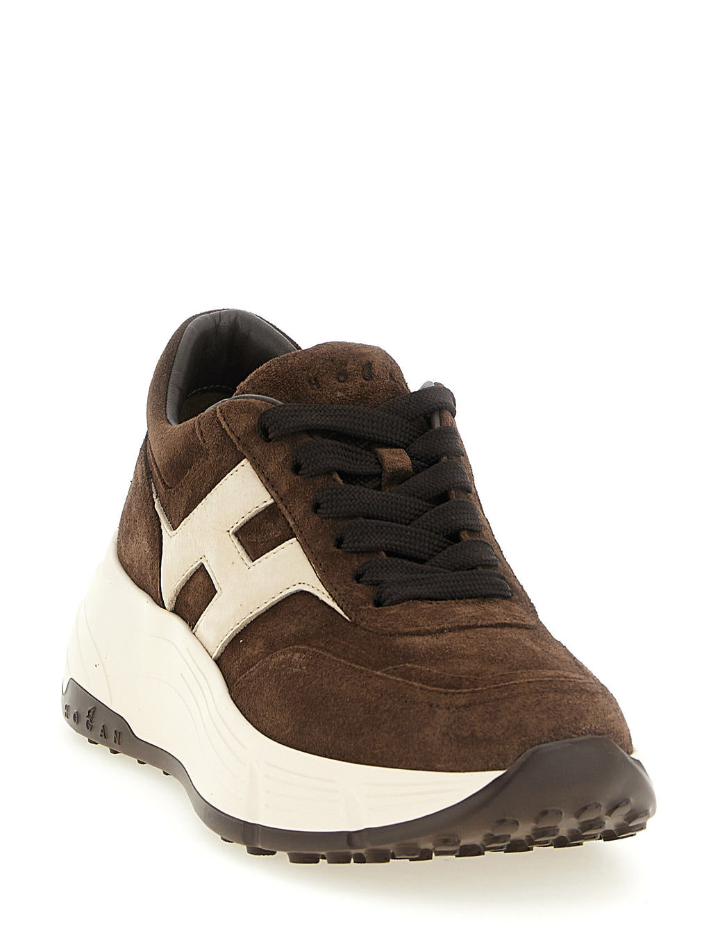 Hogan Braune Kalbsleder-Sneaker