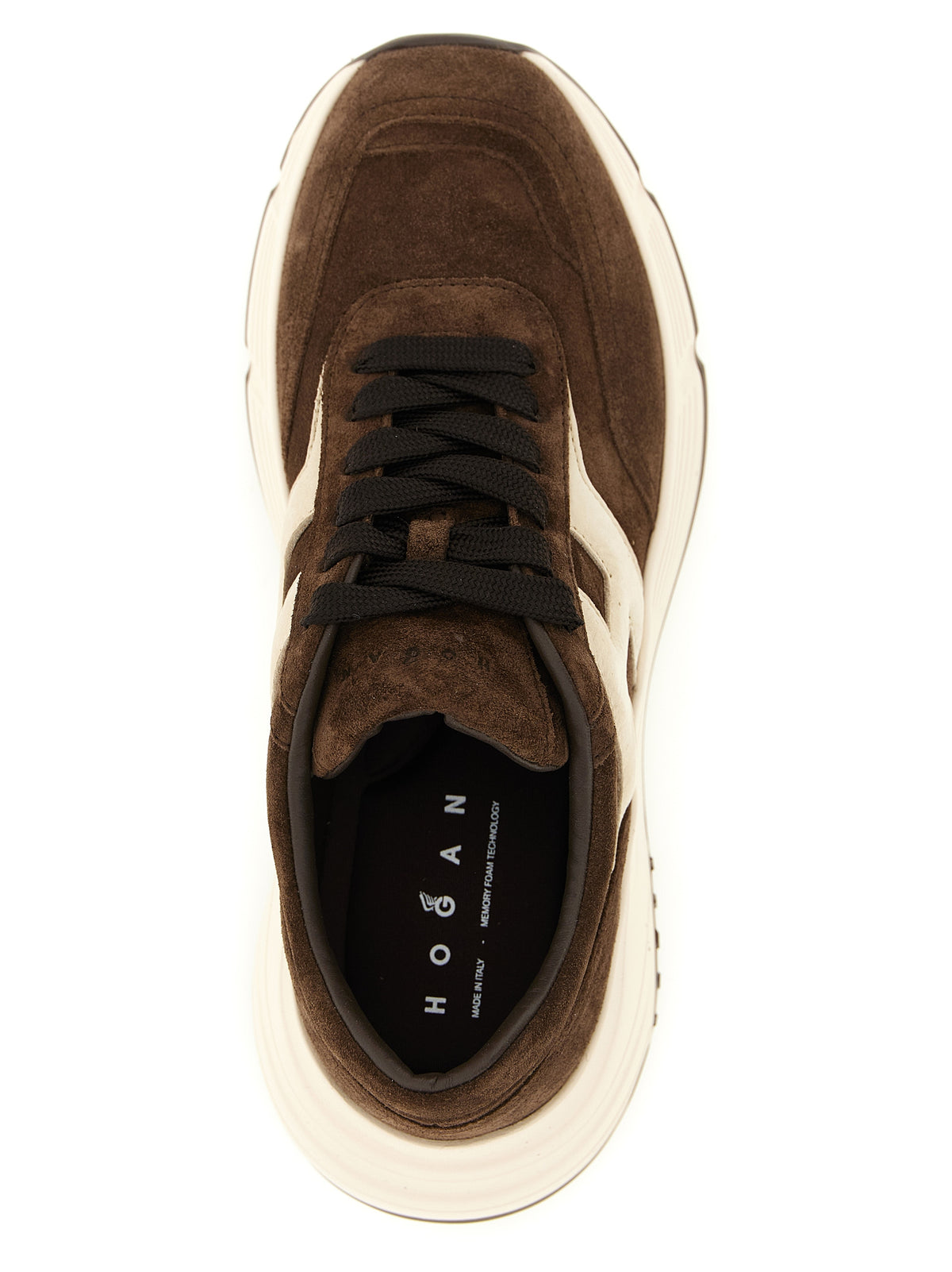 Hogan Braune Kalbsleder-Sneaker