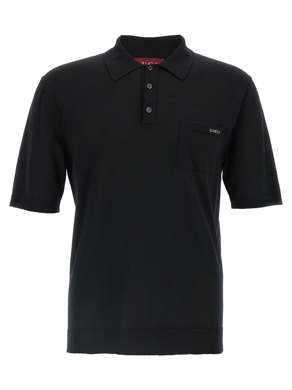 Gucci Black Wool Polo Shirt