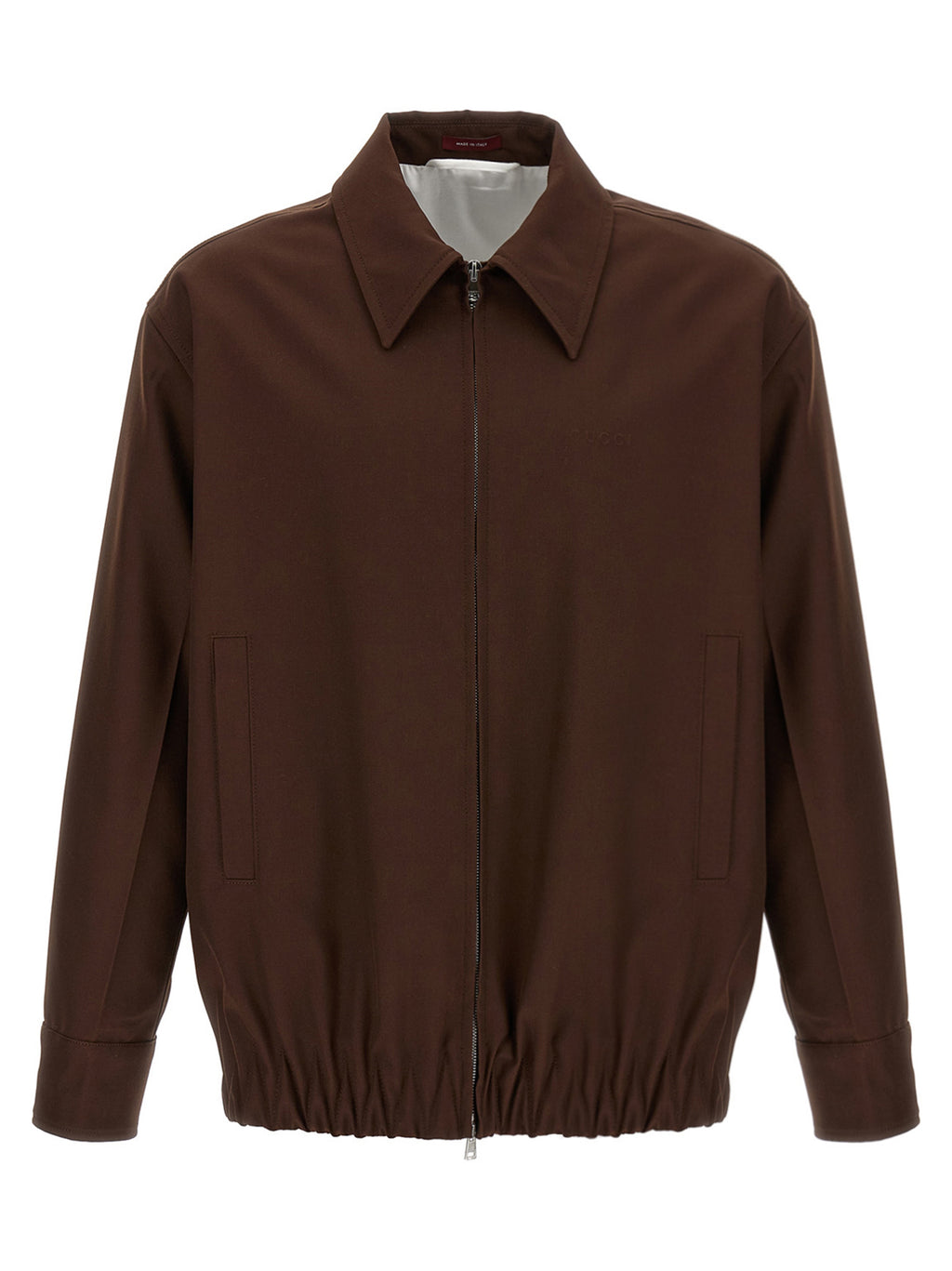 Veste longue Gucci en laine marron