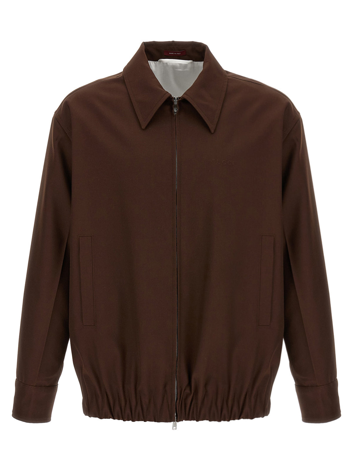 Veste longue Gucci en laine marron