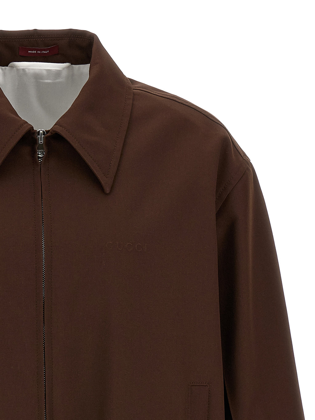Veste longue Gucci en laine marron
