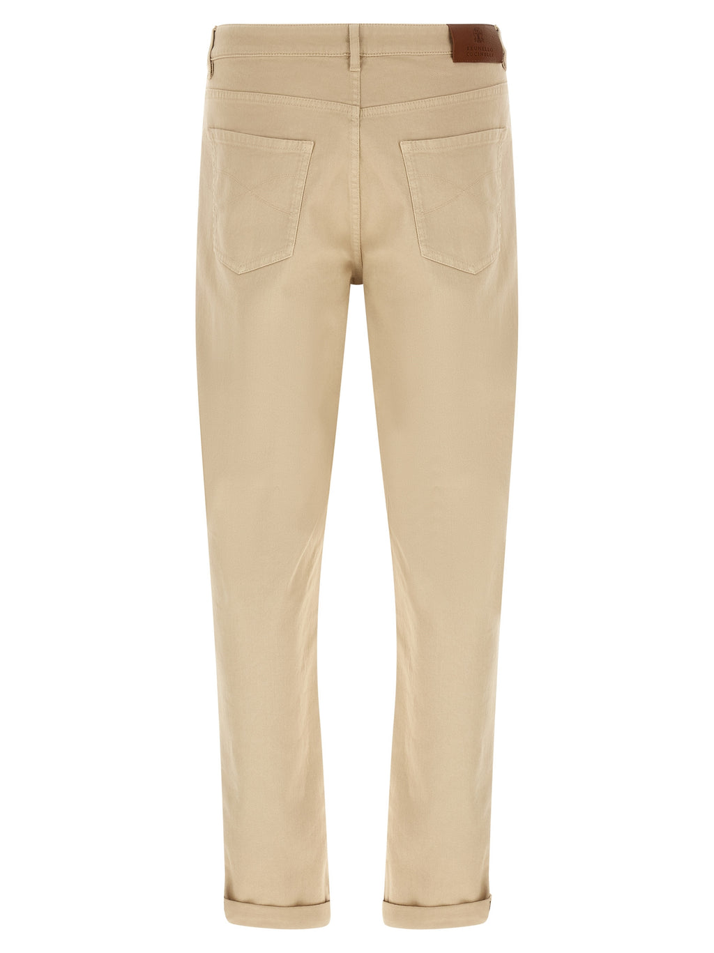 Brunello Cucinelli Beige Cotton Tapered Jeans