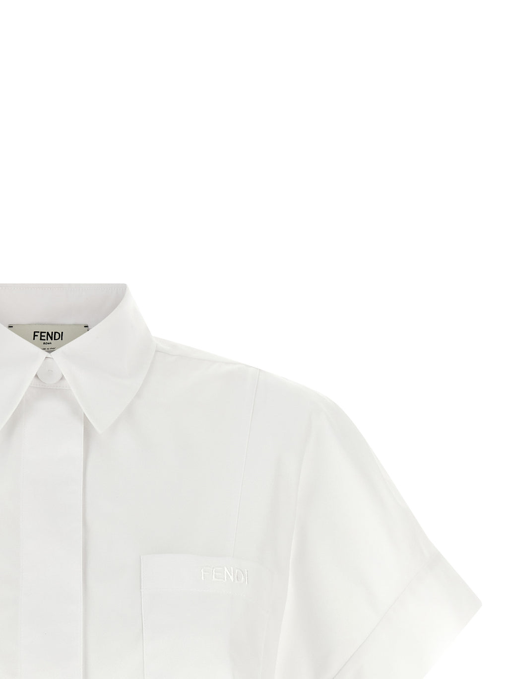 Fendi White Cotton Blouse