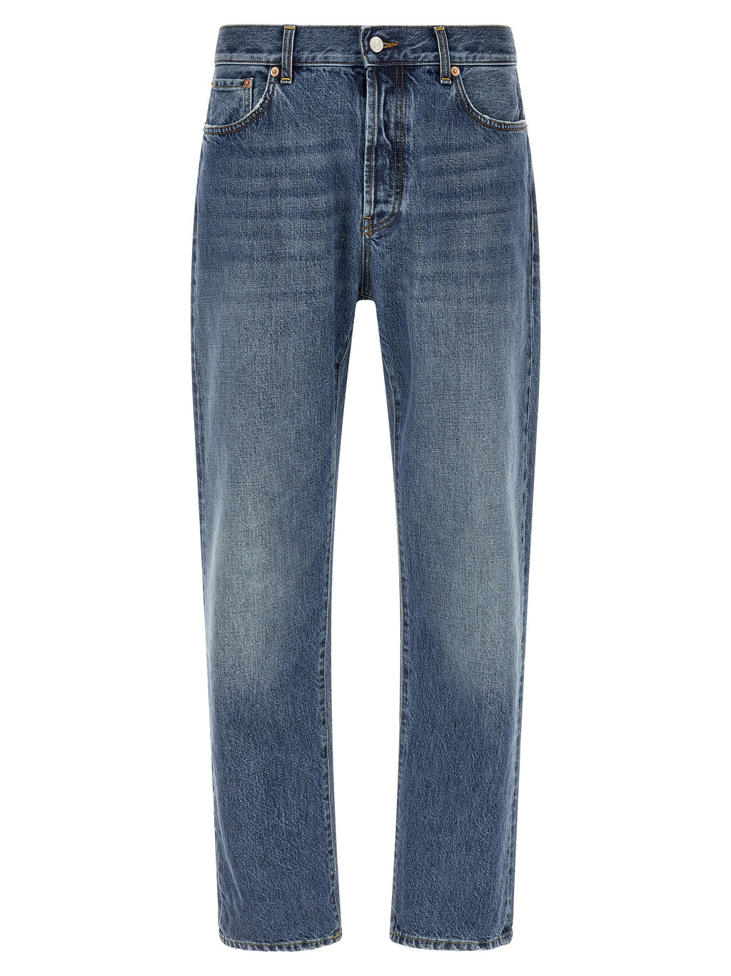 Department 5 Blue Cotton Relaxed Fit Jeans