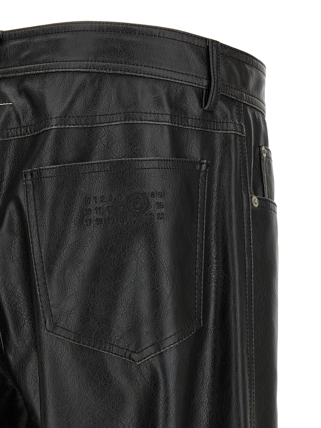 MM6 Maison Margiela Black Polyester Casual Pants