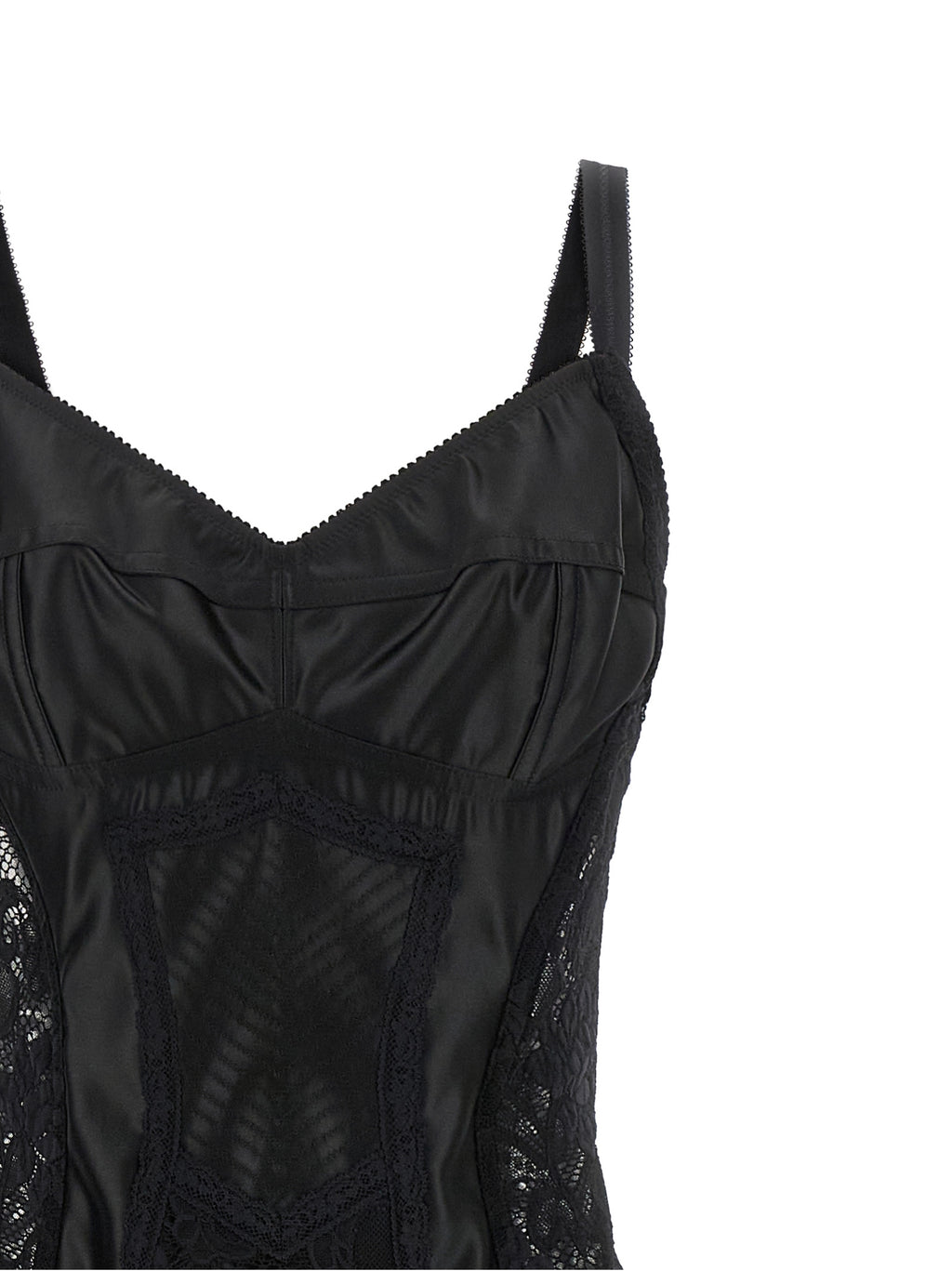 Dolce & Gabbana Black Polyamide Midi Dress