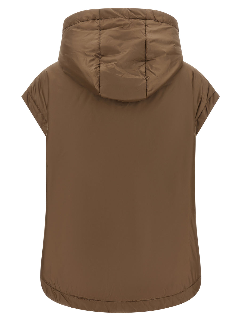 Max Mara Brown Polyester Sleeveless Jacket