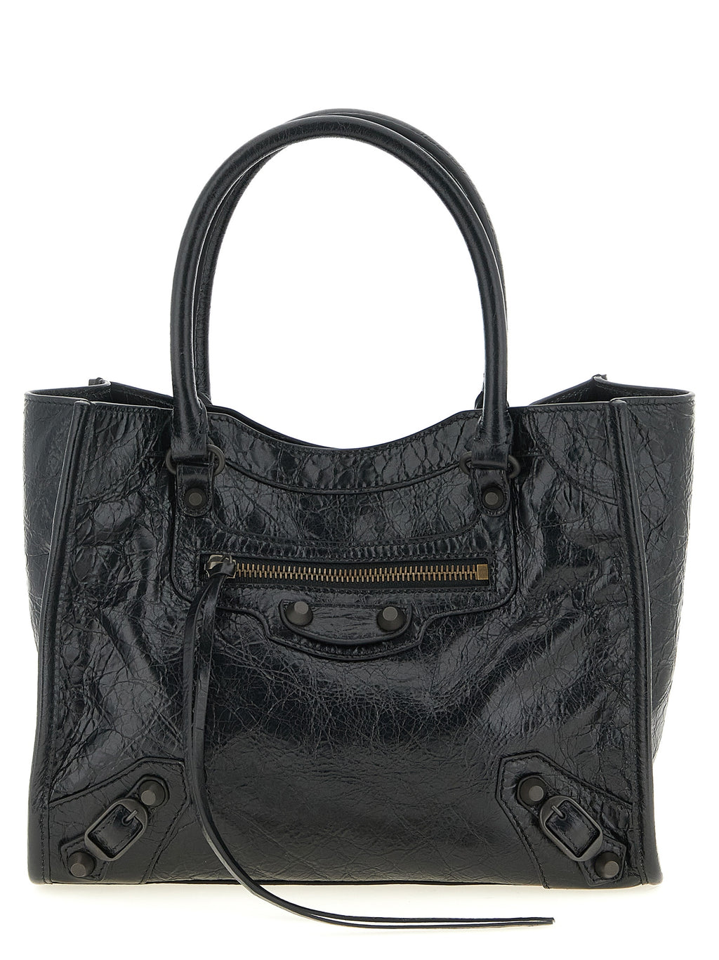 Balenciaga Black Lamb Leather Tote Bag