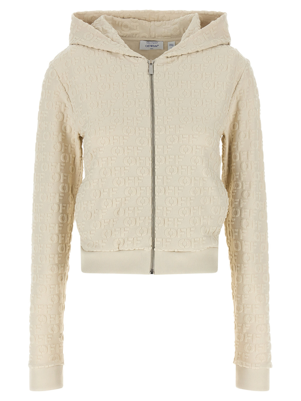 Off-White Beige Cotton Sweatshirt