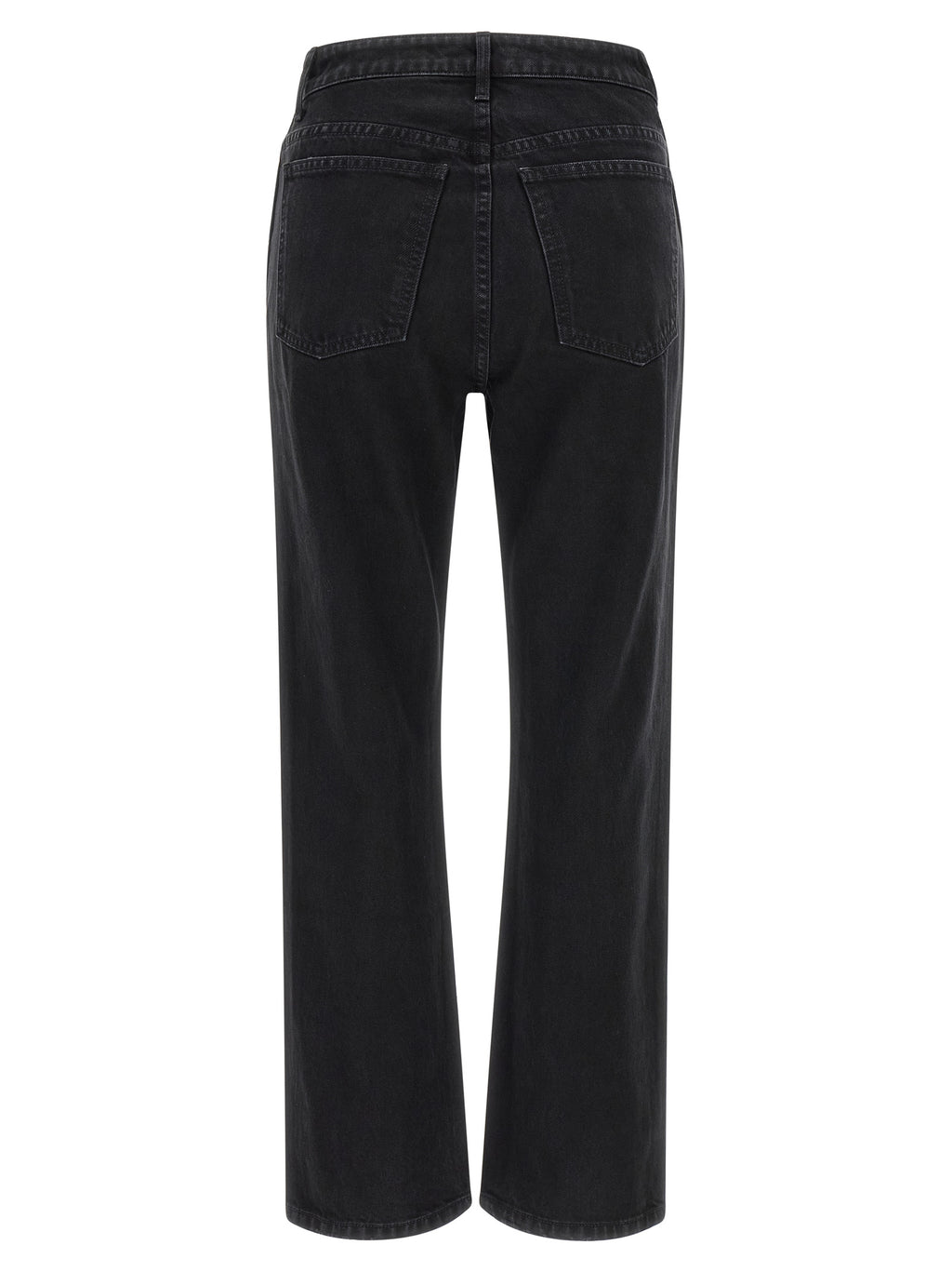 Khaite Black Cotton Flared Jeans