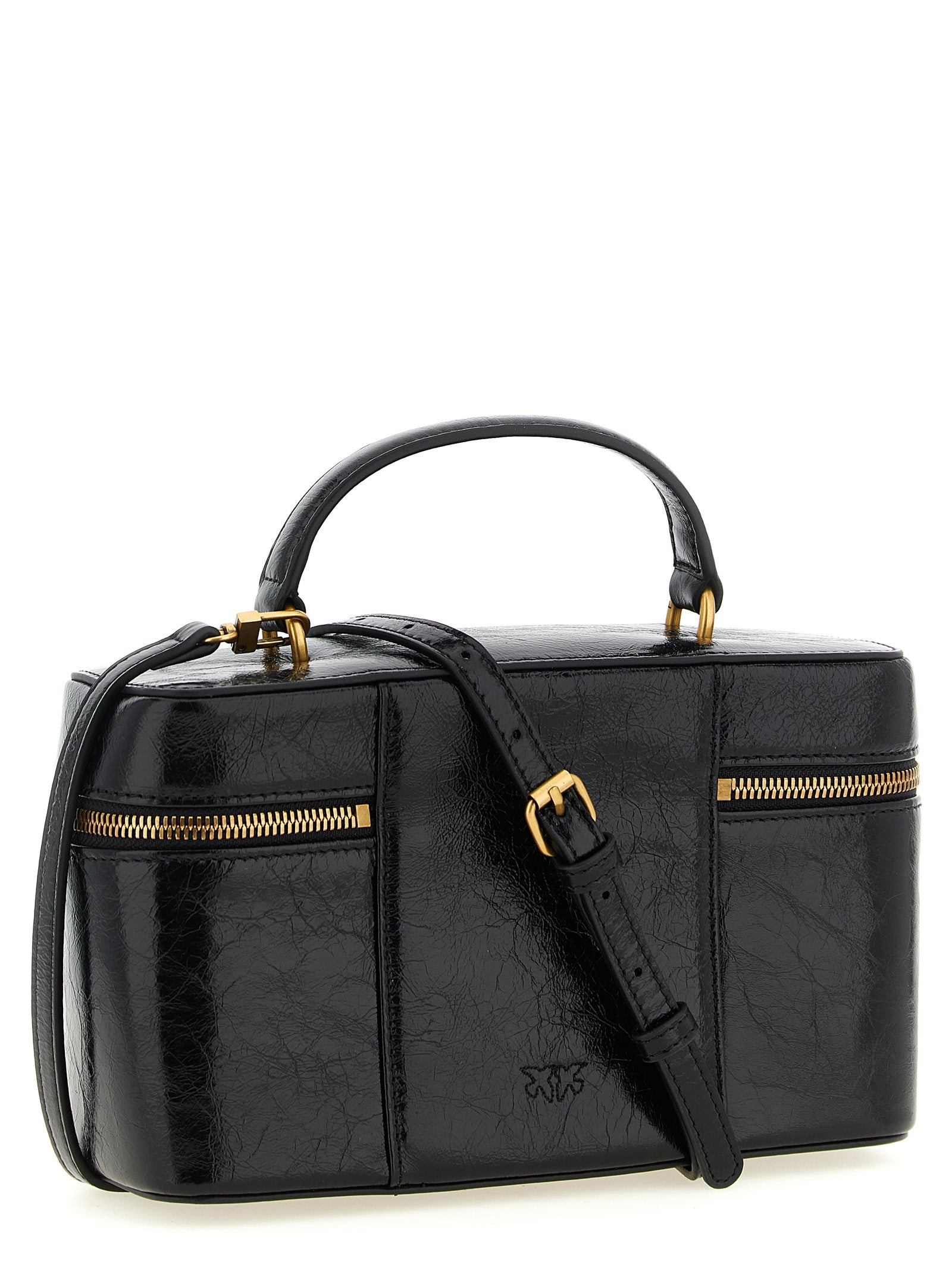 PINKO Black Calfskin Handbag