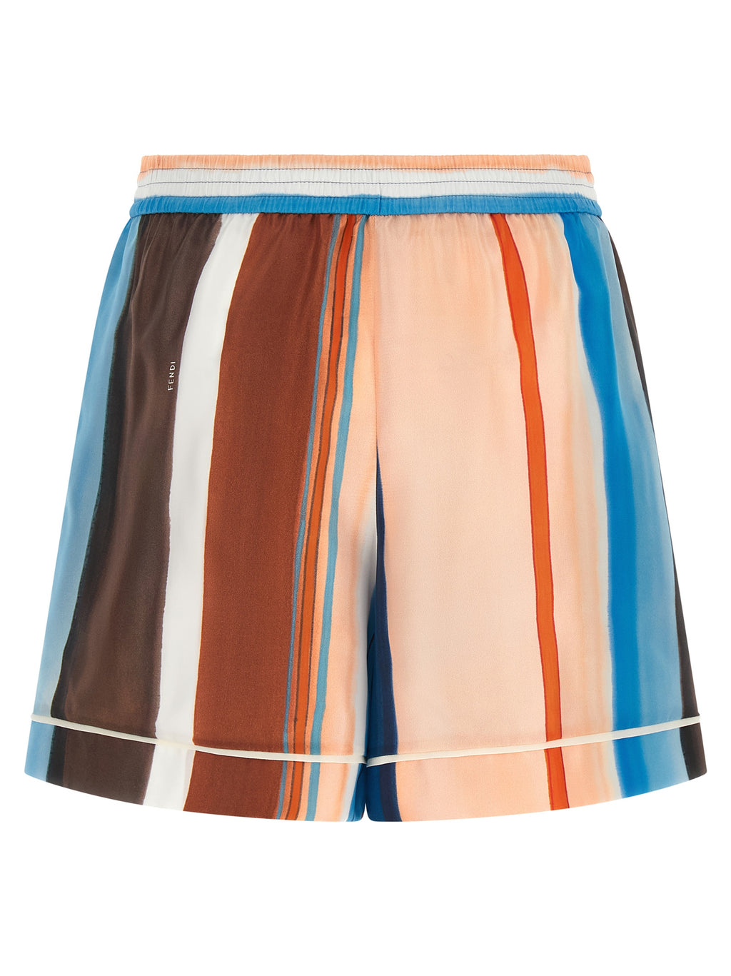Fendi Multicolor Silk Bermuda Shorts