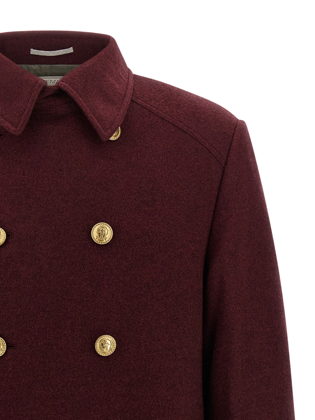 Brunello Cucinelli Bordeaux Cashmere Coat