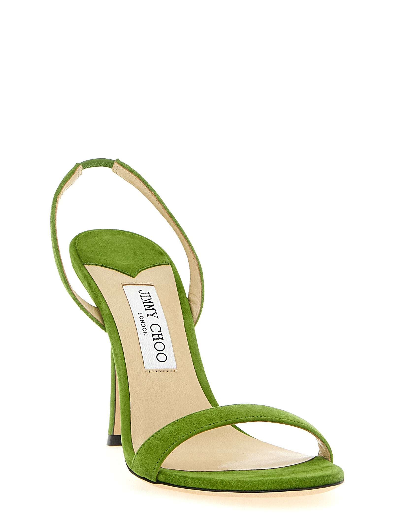 Jimmy Choo Bicolor Leather Stiletto Heel Sandals