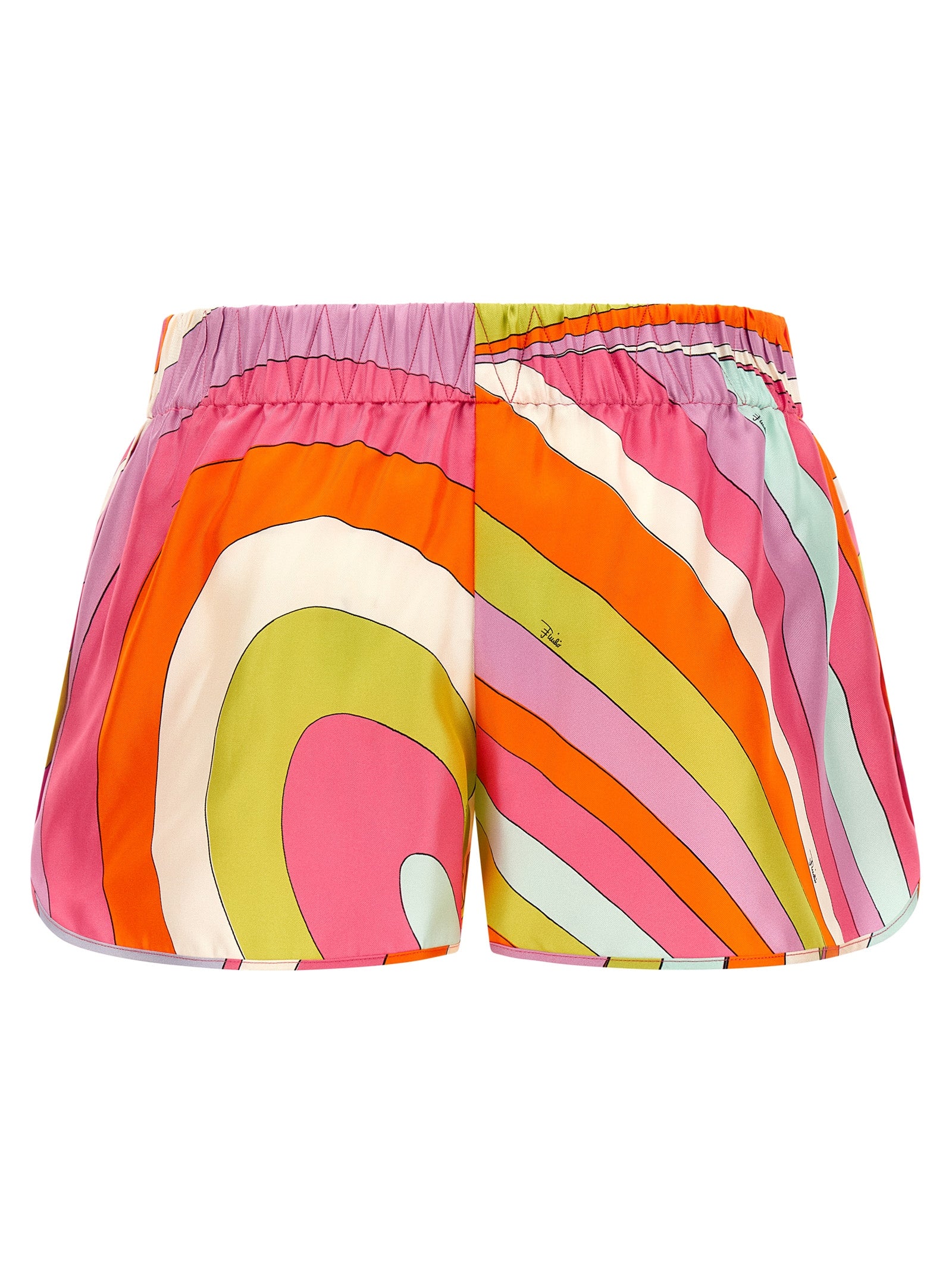 Emilio Pucci Multicolor Silk Bermuda Shorts