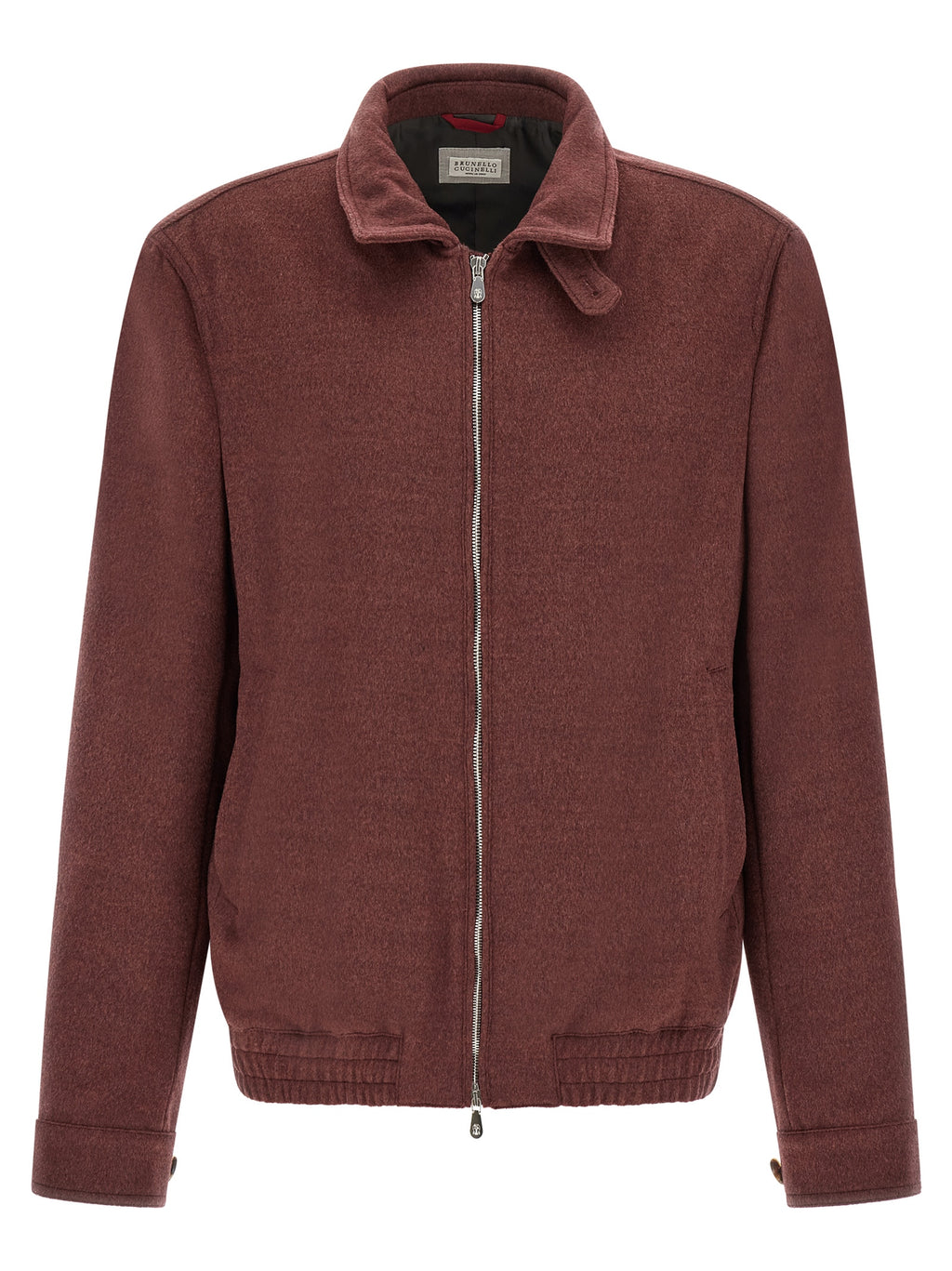 Brunello Cucinelli Bordeaux Virgin Wool Bomber