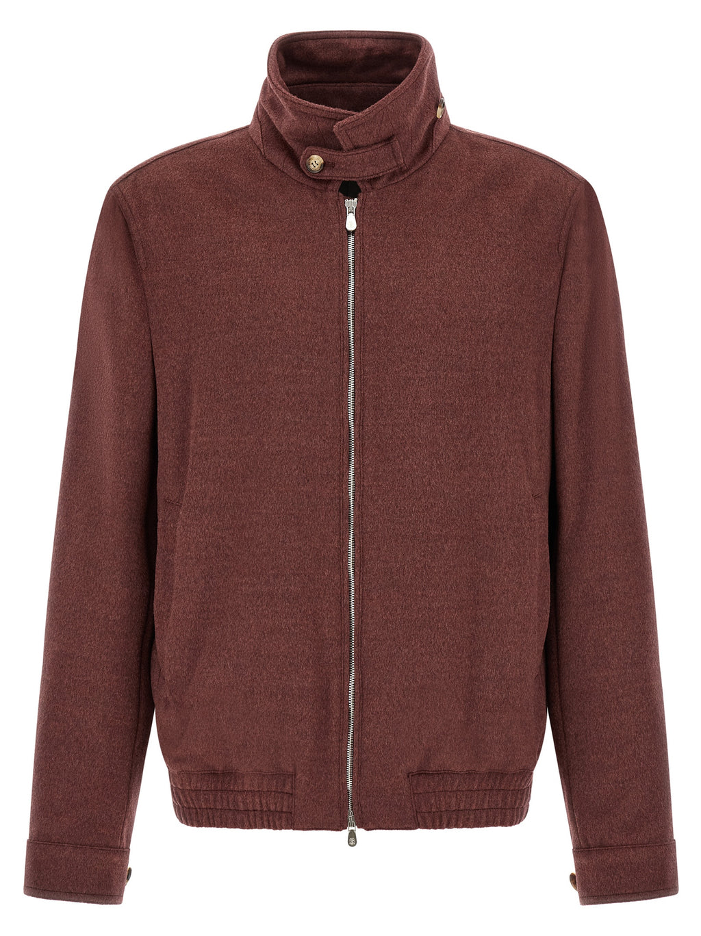 Brunello Cucinelli Bordeaux Virgin Wool Bomber