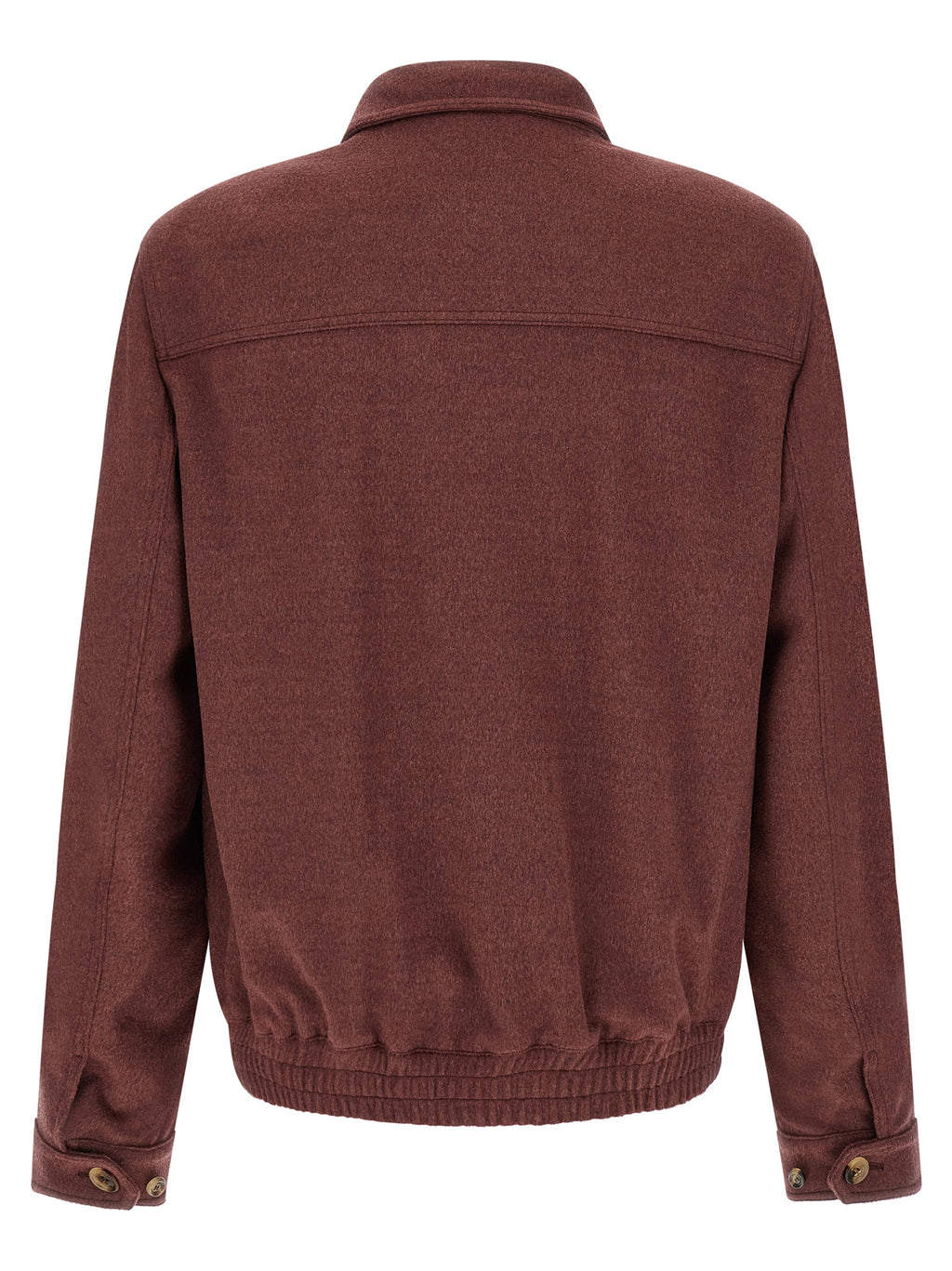 Brunello Cucinelli Bordeaux Virgin Wool Bomber