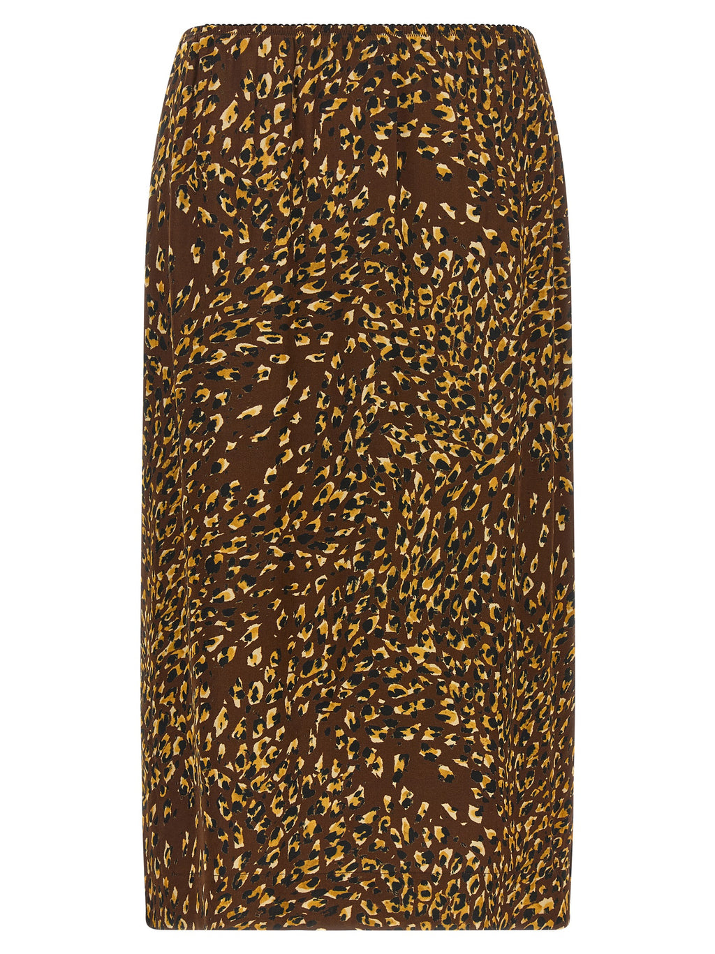 Twinset Brown Viscose Midi Skirt