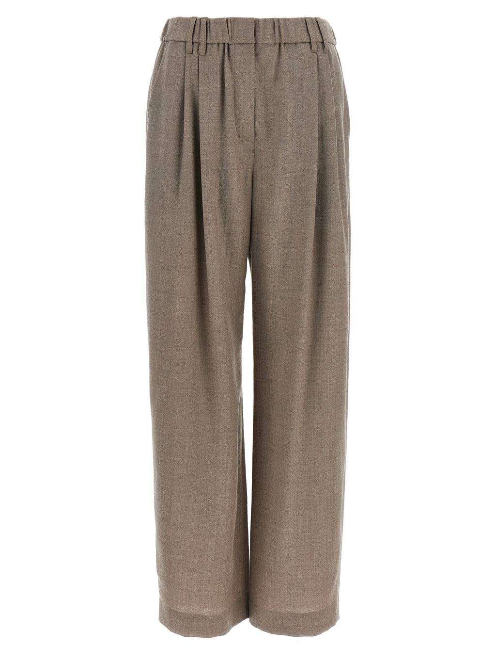 Brunello Cucinelli White Virgin Wool Casual Pants