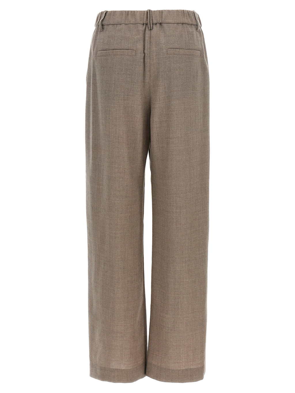 Brunello Cucinelli White Virgin Wool Casual Pants